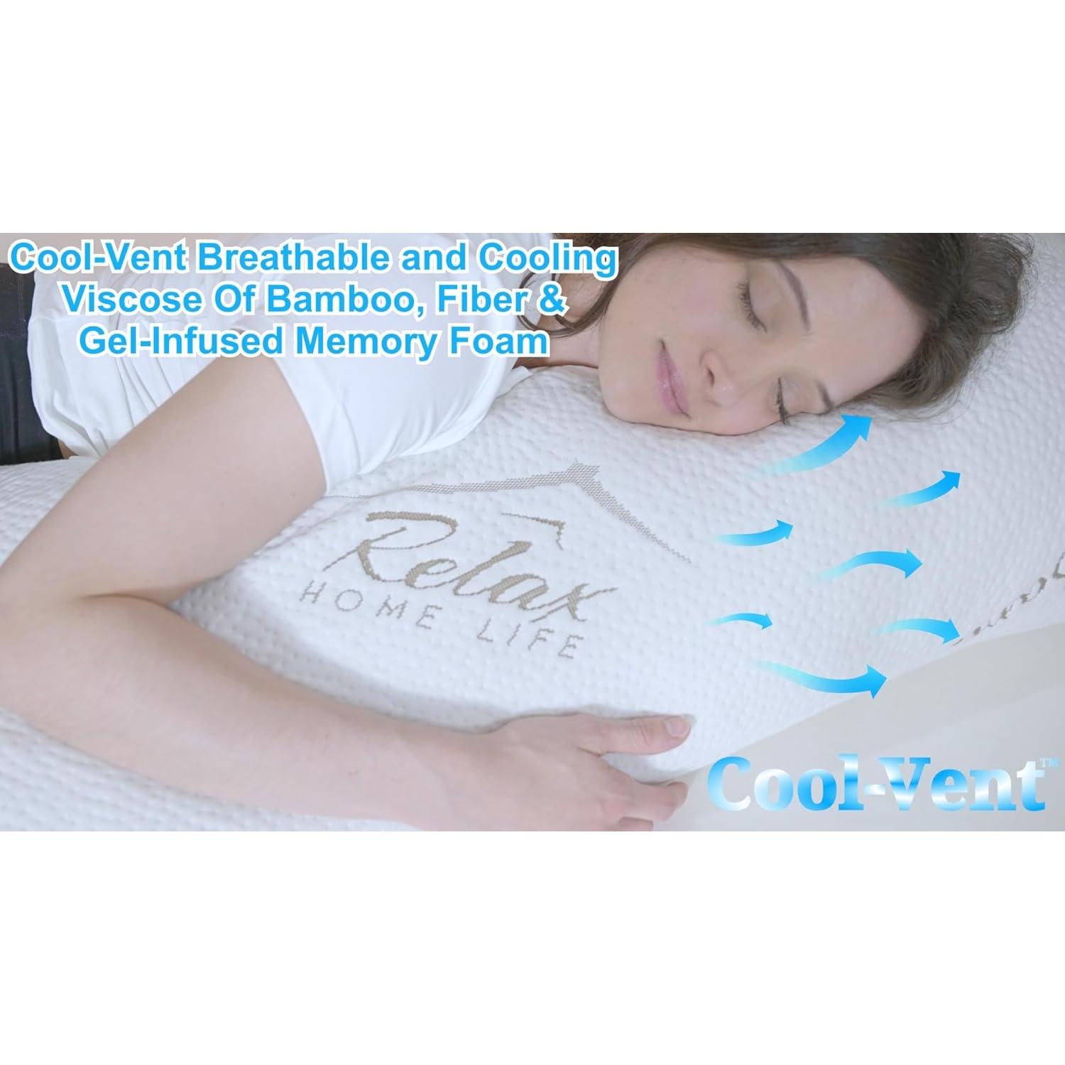 Almohada Corporal Relax Home Life 137x51 cm Espuma Memoria