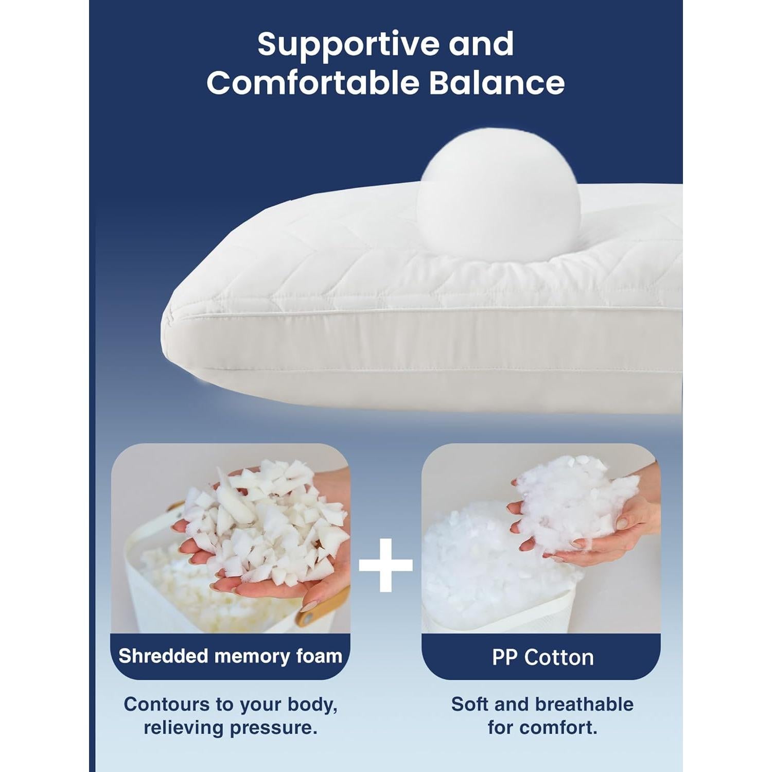 Almohada Corporal ZonLi Espuma Viscoelástica 50x137 cm Blanca