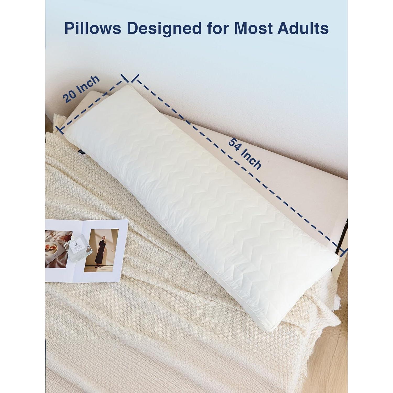 Almohada Corporal ZonLi Espuma Viscoelástica 50x137 cm Blanca