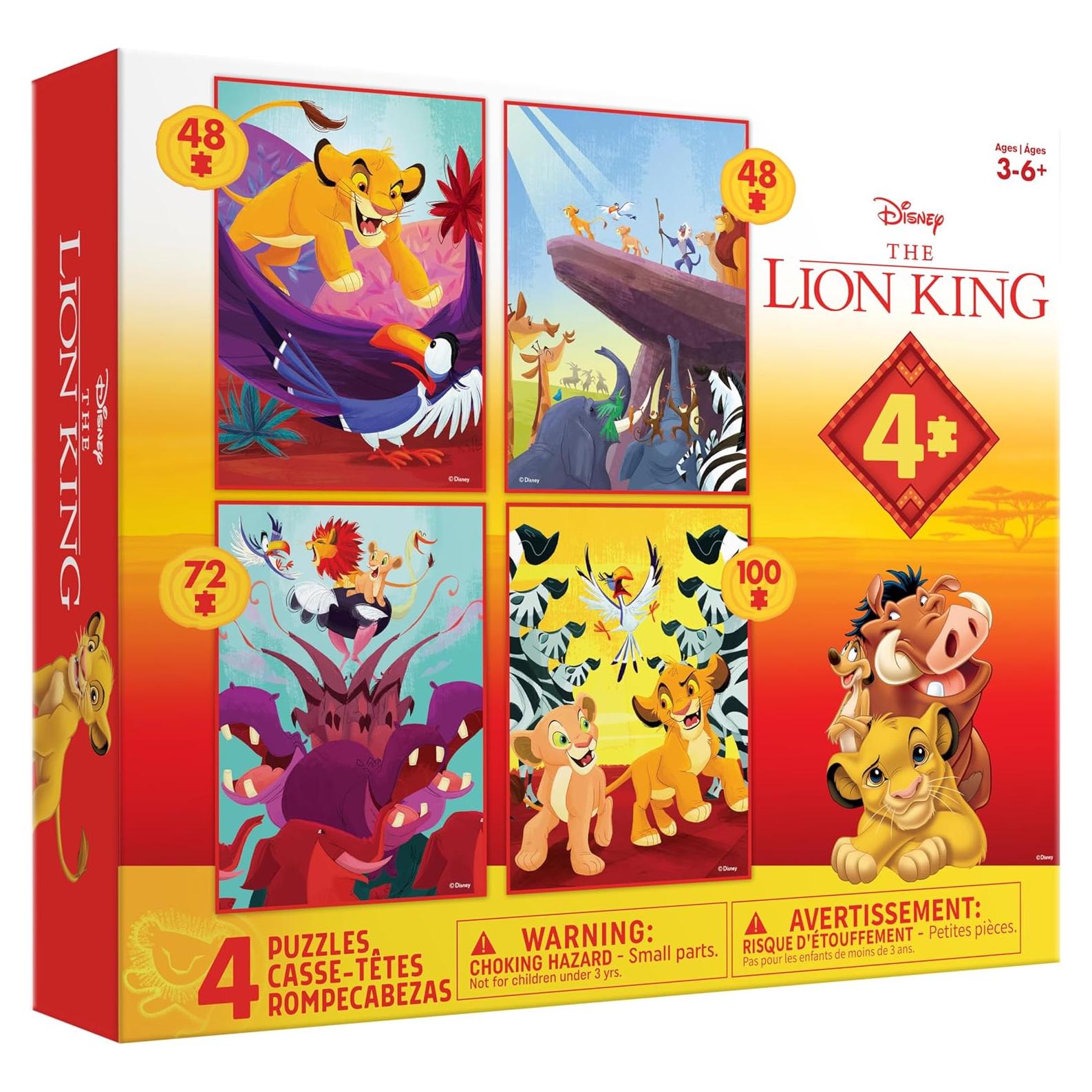 Rompecabezas 4 en 1 El Rey León Buffalo Games - 48, 72 y 100 piezas