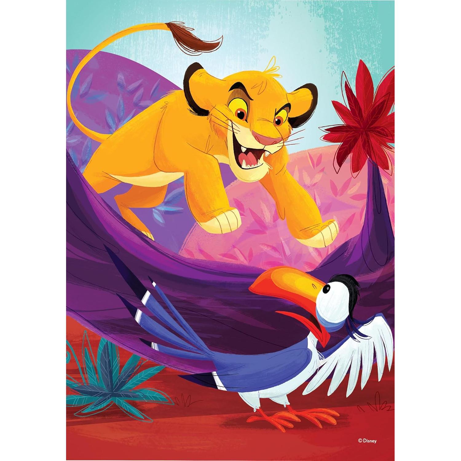 Rompecabezas 4 en 1 El Rey León Buffalo Games - 48, 72 y 100 piezas