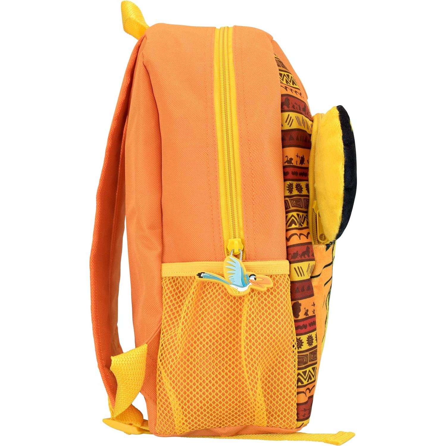 Mochila Escolar Disney El Rey León Simba Amarilla 36 cm