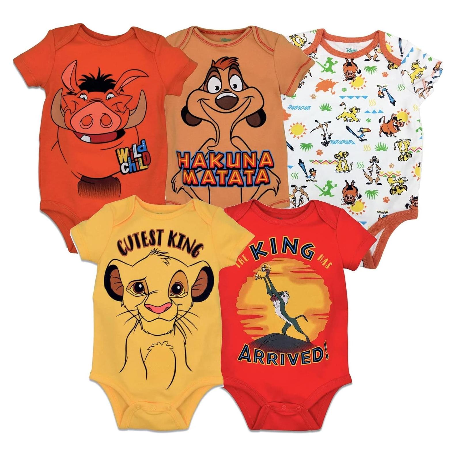 Bodysuit Disney Mickey Mouse 5 Piezas 3-6 Meses
