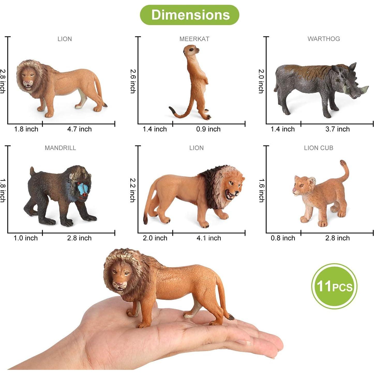 Figuritas de Animales Volnau 11PCS África - Juguetes Educativos