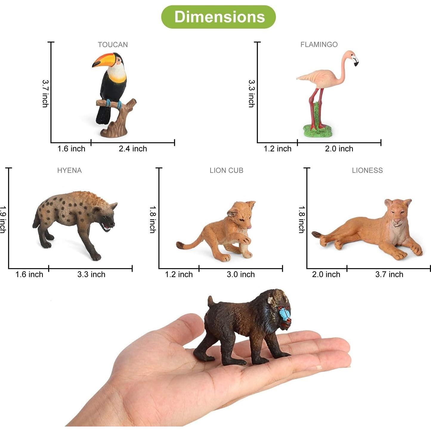 Figuritas de Animales Volnau 11PCS África - Juguetes Educativos