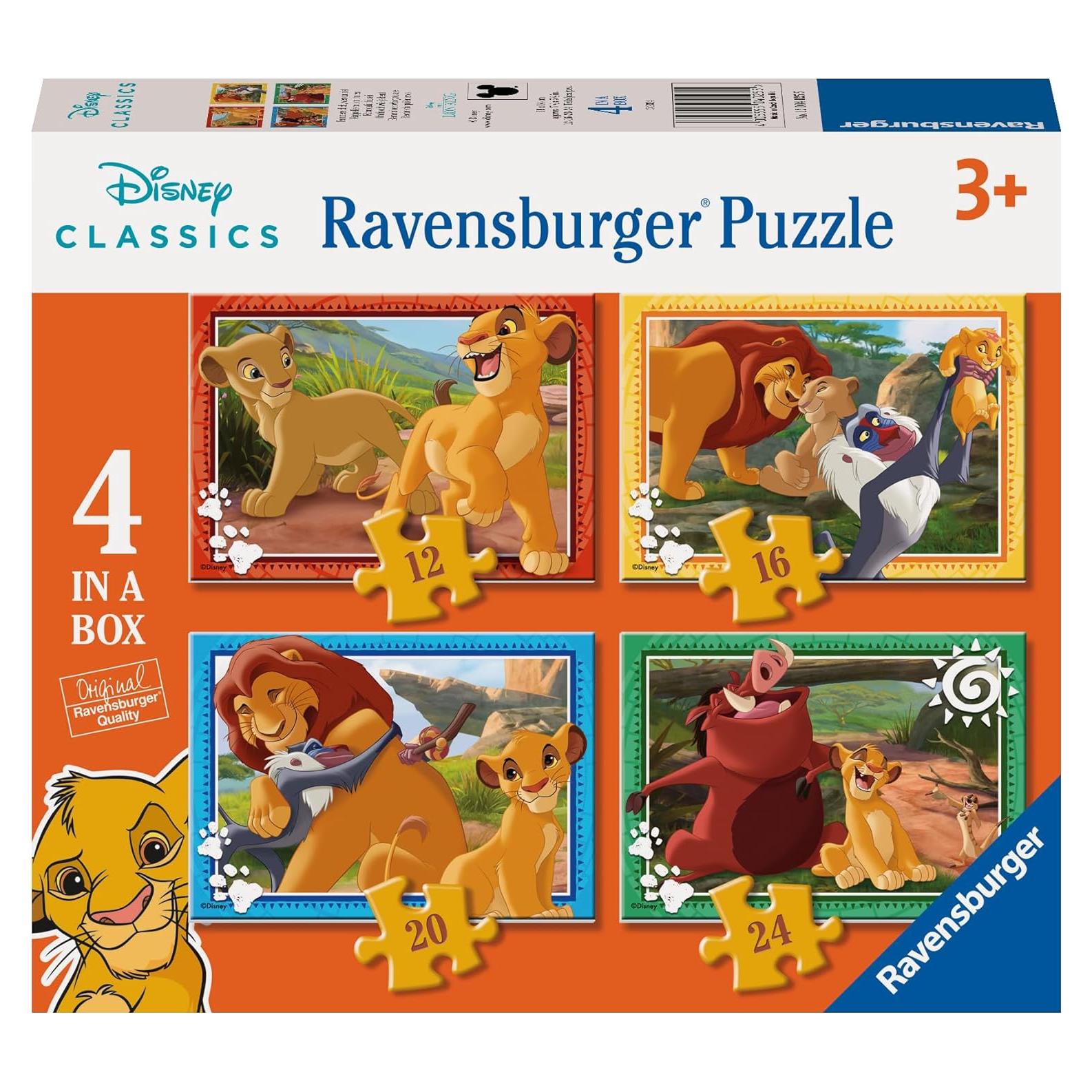 Rompecabezas Ravensburger El Rey León 4 en 1 para Niños 3 Años