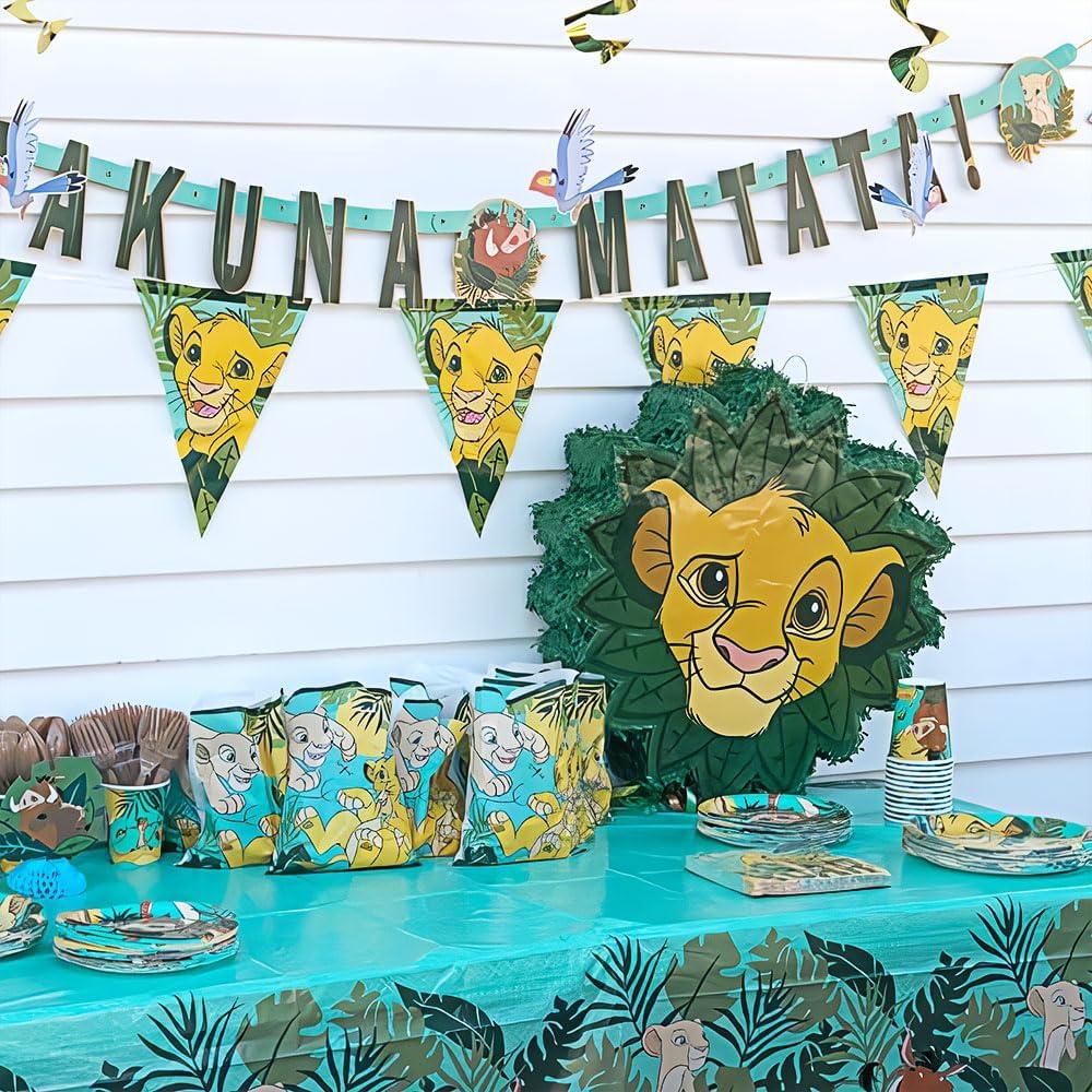 Kit de Decoración Fiesta El Rey León Disney 7 Piezas