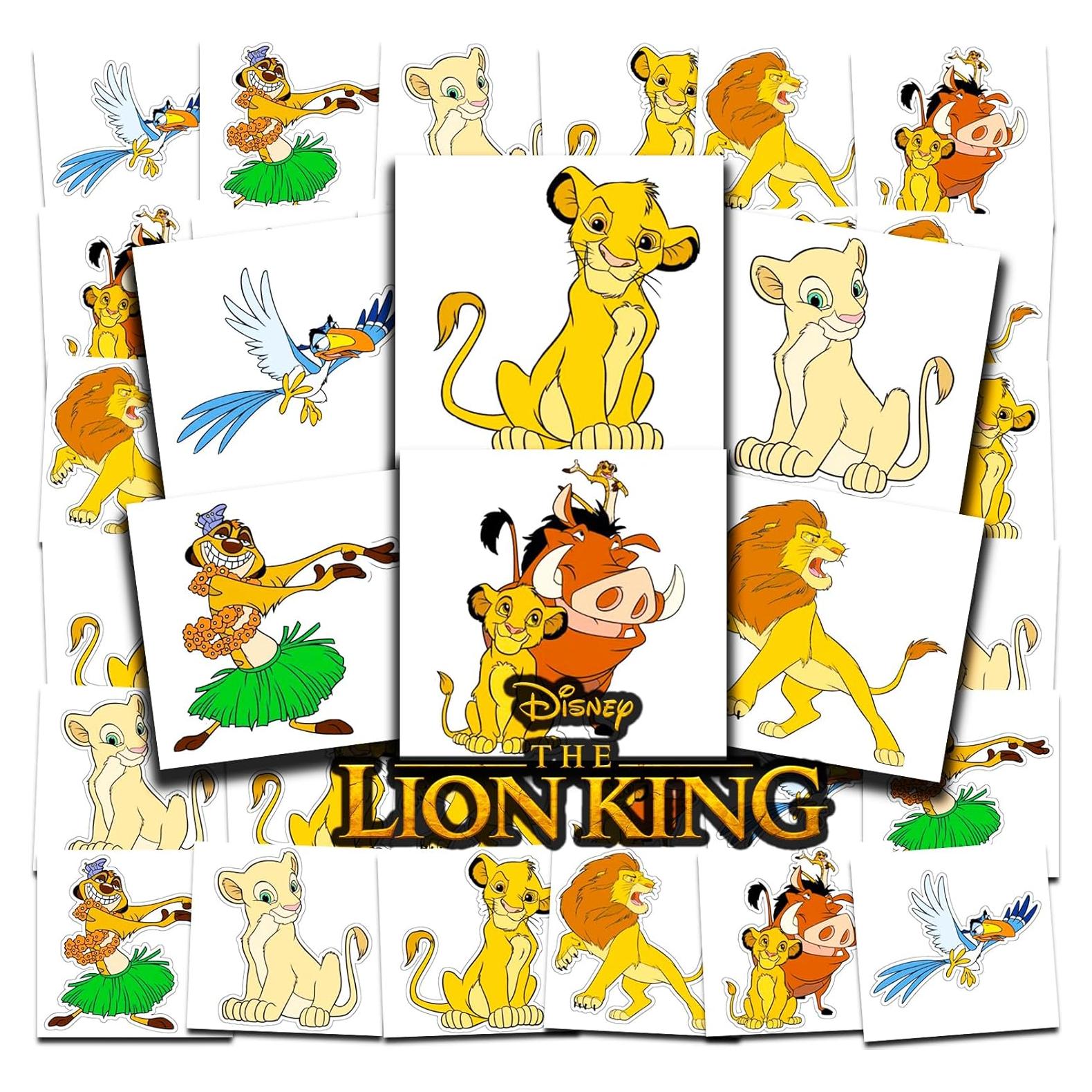 Tatuajes Temporales Disney El Rey León Crenstone - 72 Piezas