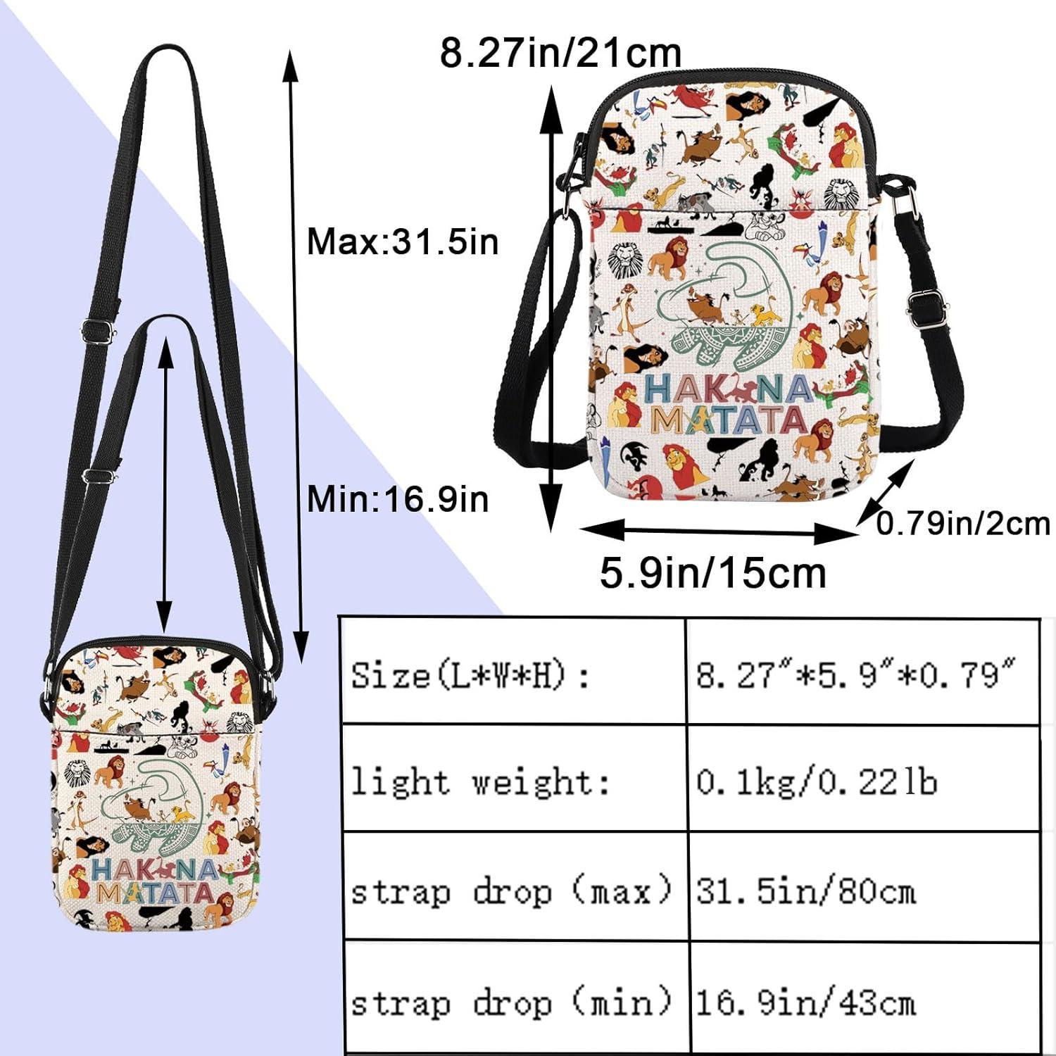 Bolsa Cruzada de Algodón y Lino ENSIANTH León 21x15cm