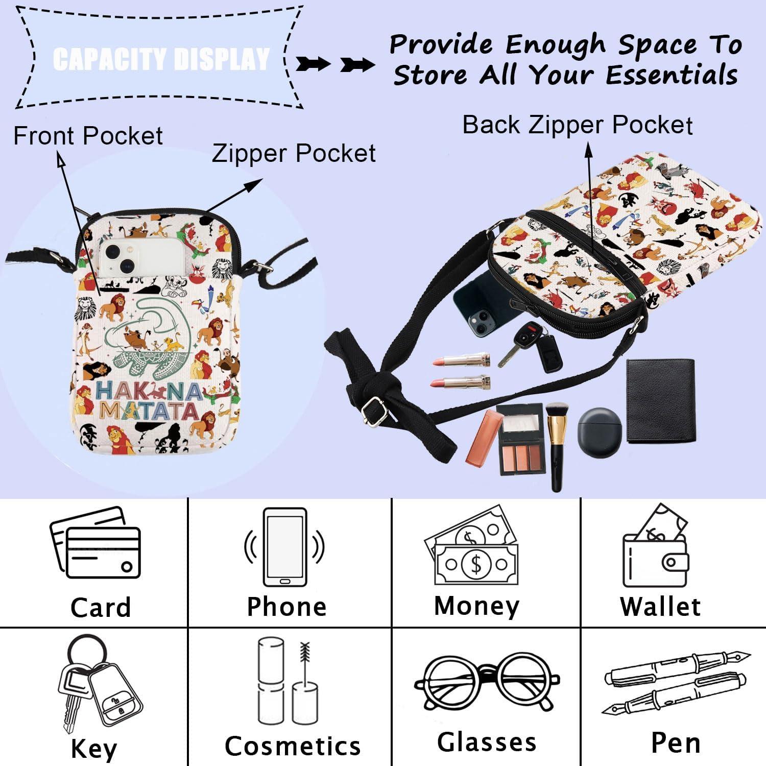 Bolsa Cruzada de Algodón y Lino ENSIANTH León 21x15cm