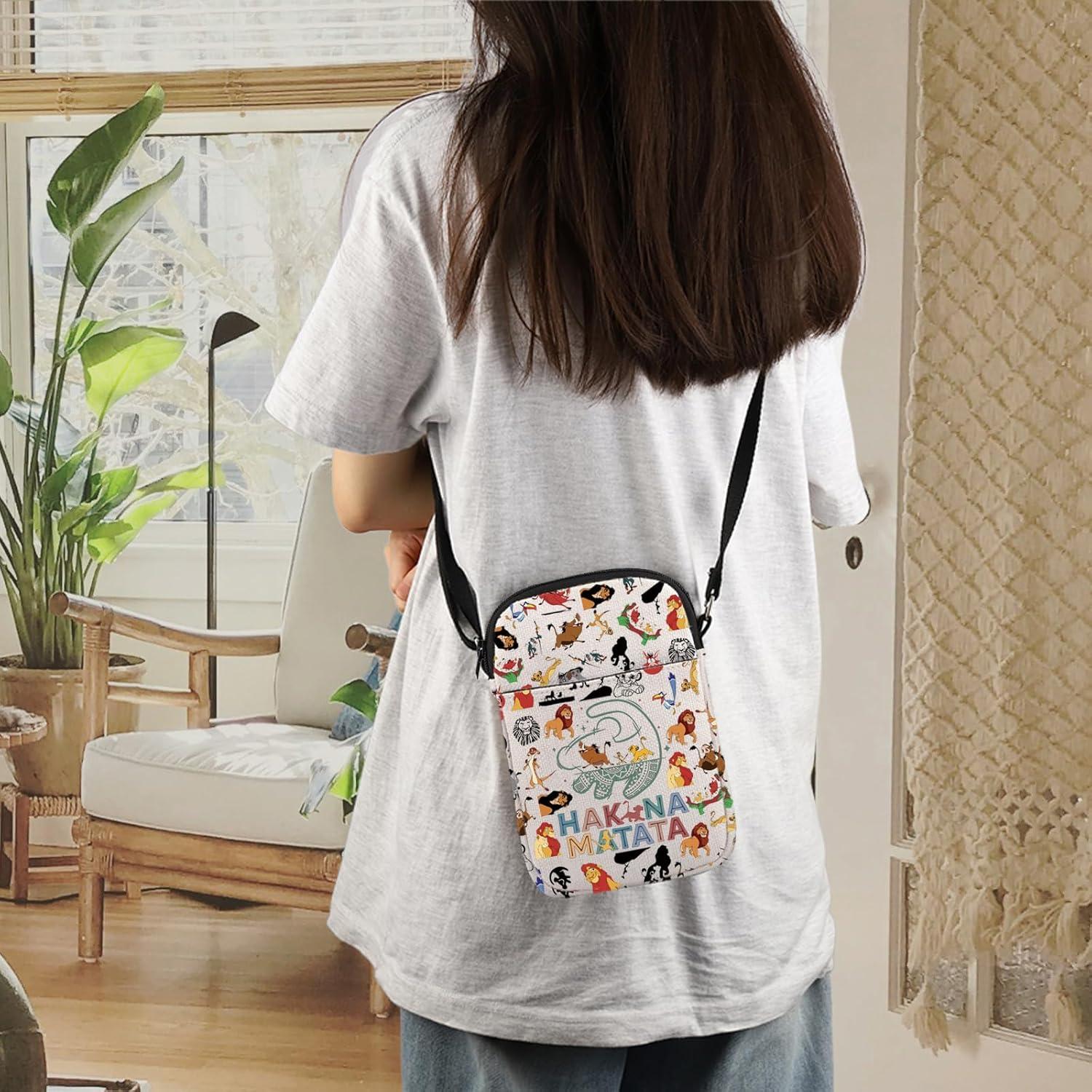 Bolsa Cruzada de Algodón y Lino ENSIANTH León 21x15cm