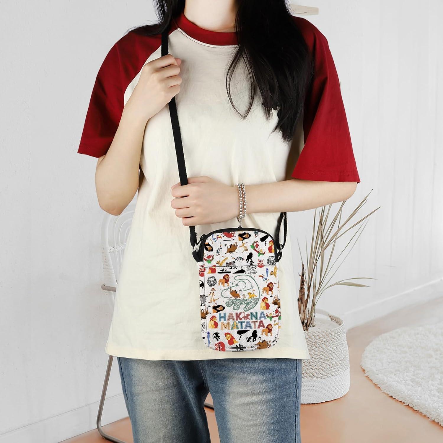 Bolsa Cruzada de Algodón y Lino ENSIANTH León 21x15cm