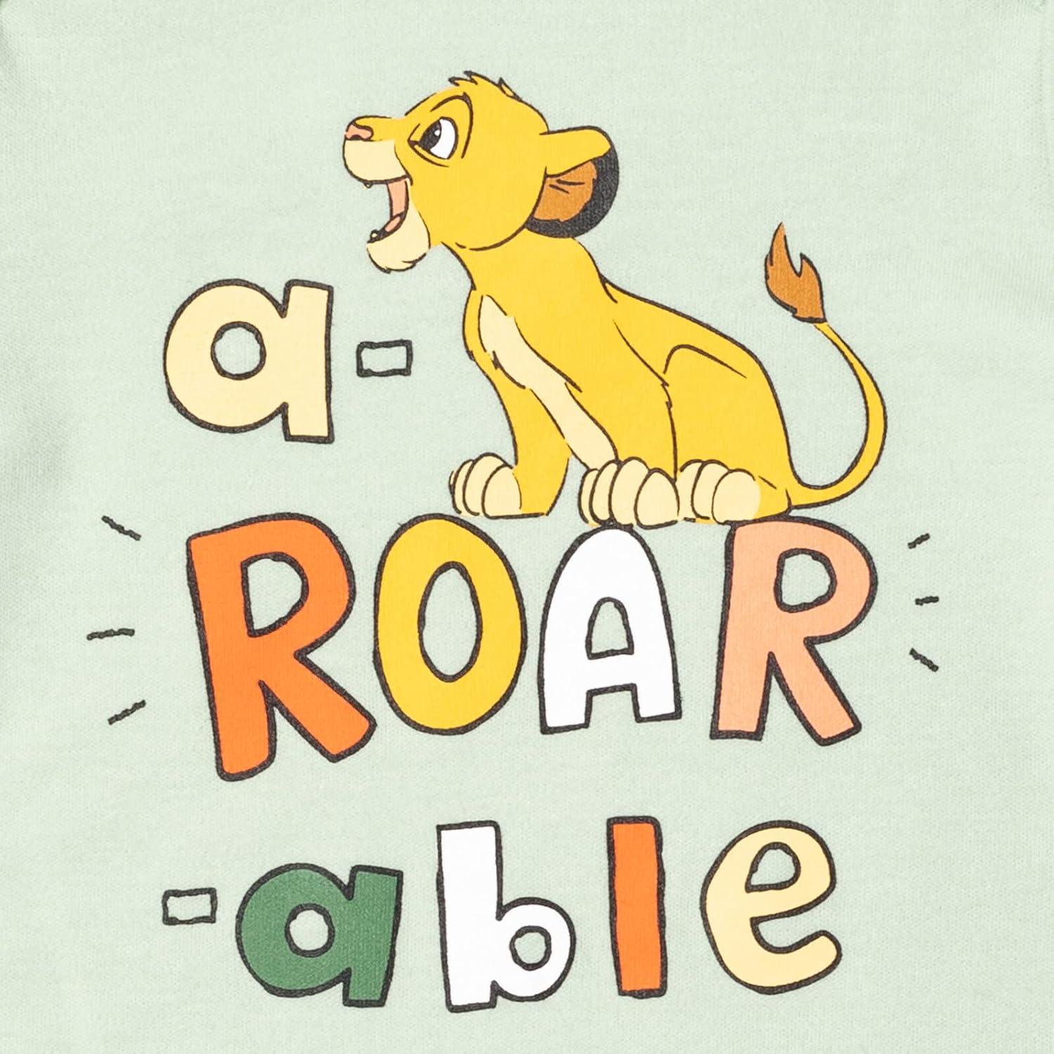 Conjunto 3 Piezas Bebé El Rey León Disney Body Pantalones Gorra