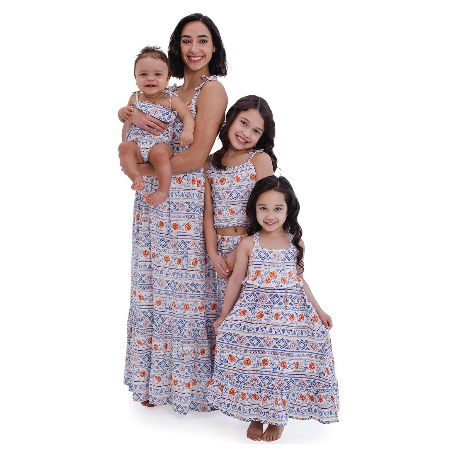 Conjunto Familiar Disney El Rey León Vestido Maxi Mamá e Hija