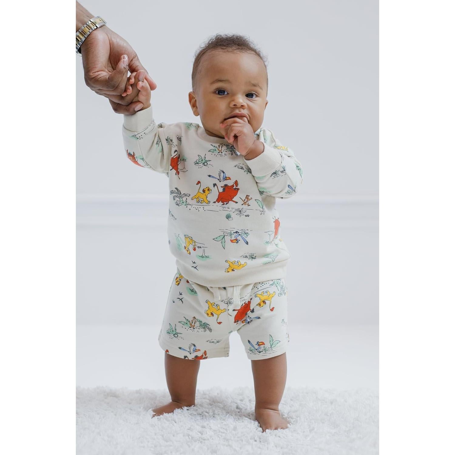 Sudadera y pantalones cortos Disney Mickey Mouse 6-9 meses