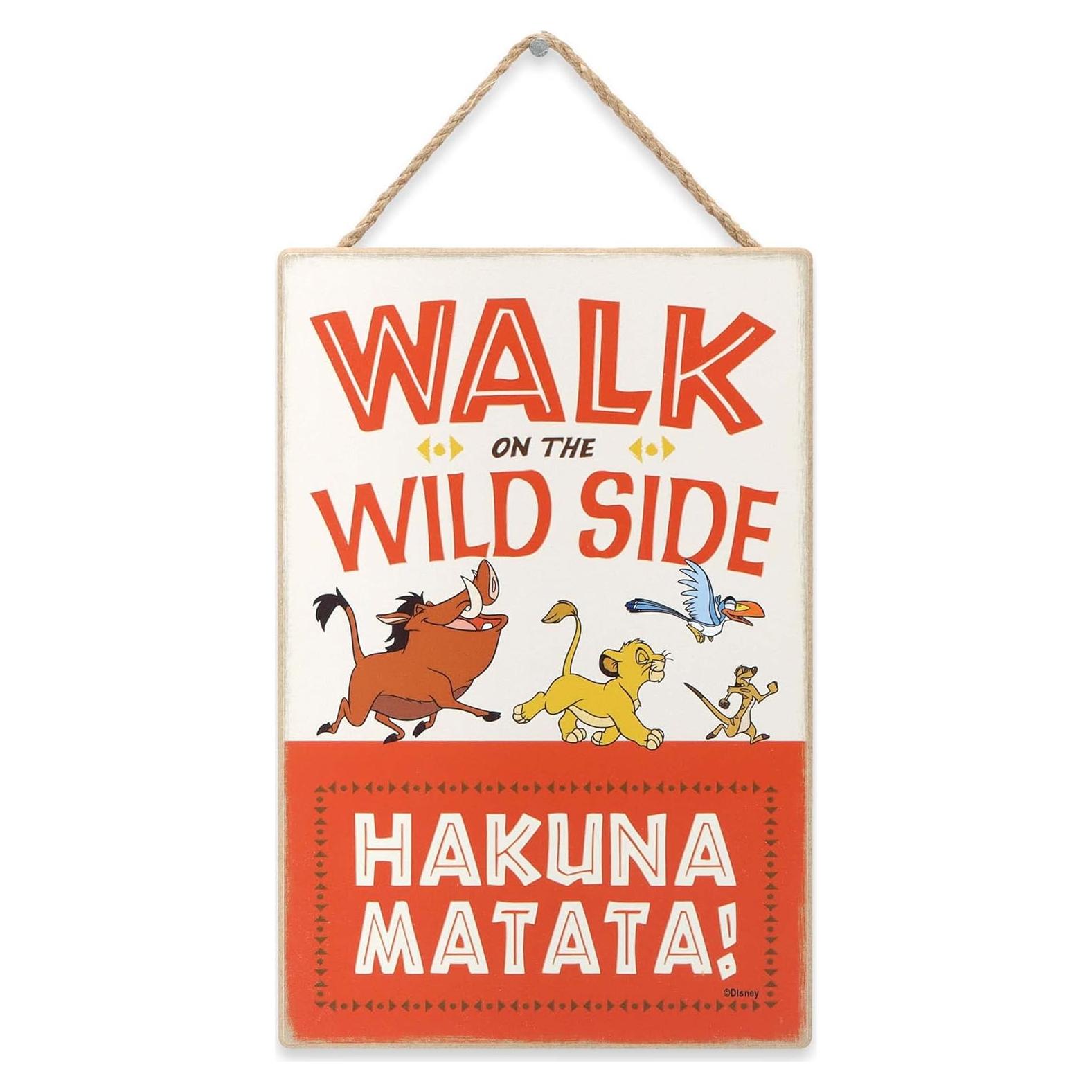 Señal Decorativa Disney El Rey León Hakuna Matata 14x21 cm