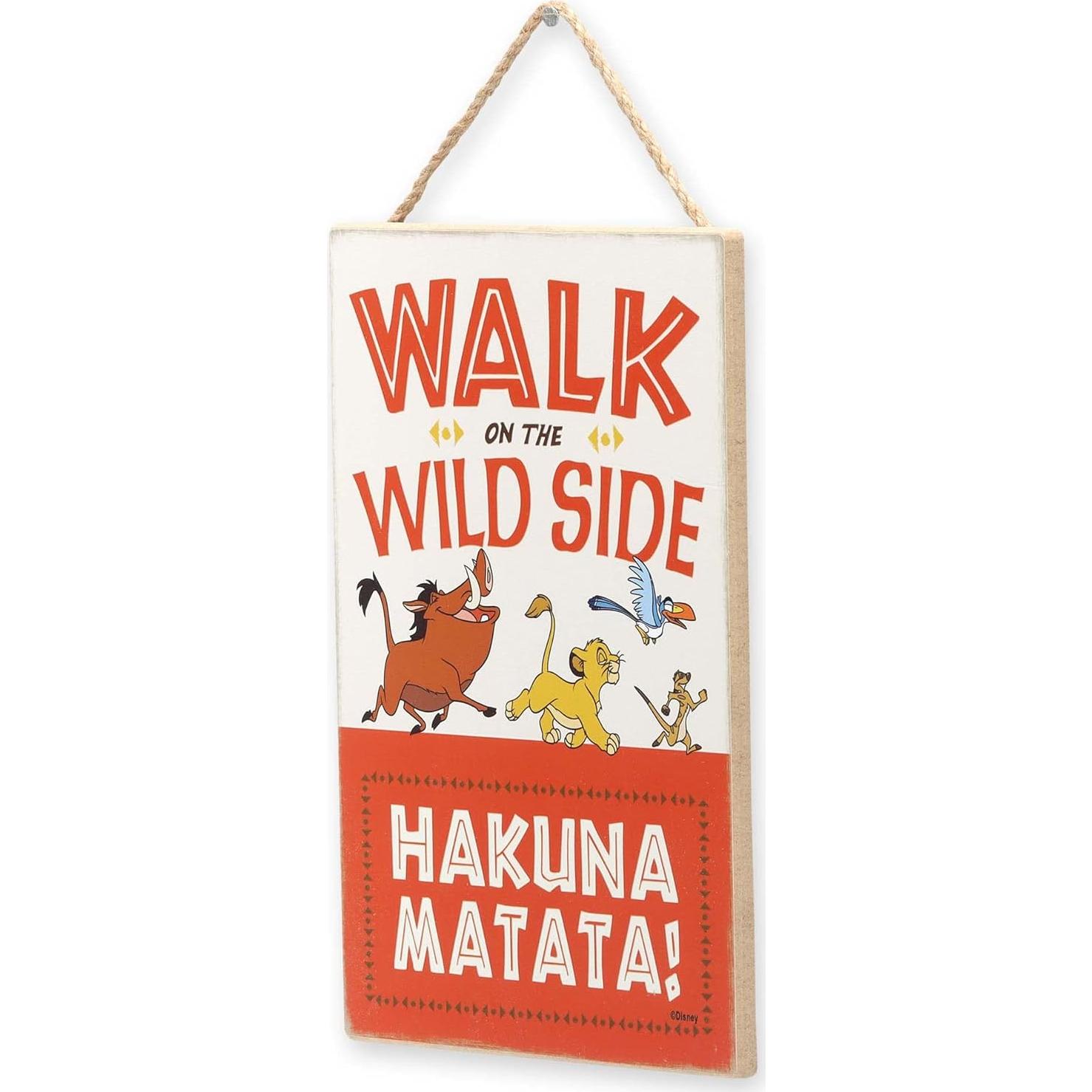 Señal Decorativa Disney El Rey León Hakuna Matata 14x21 cm