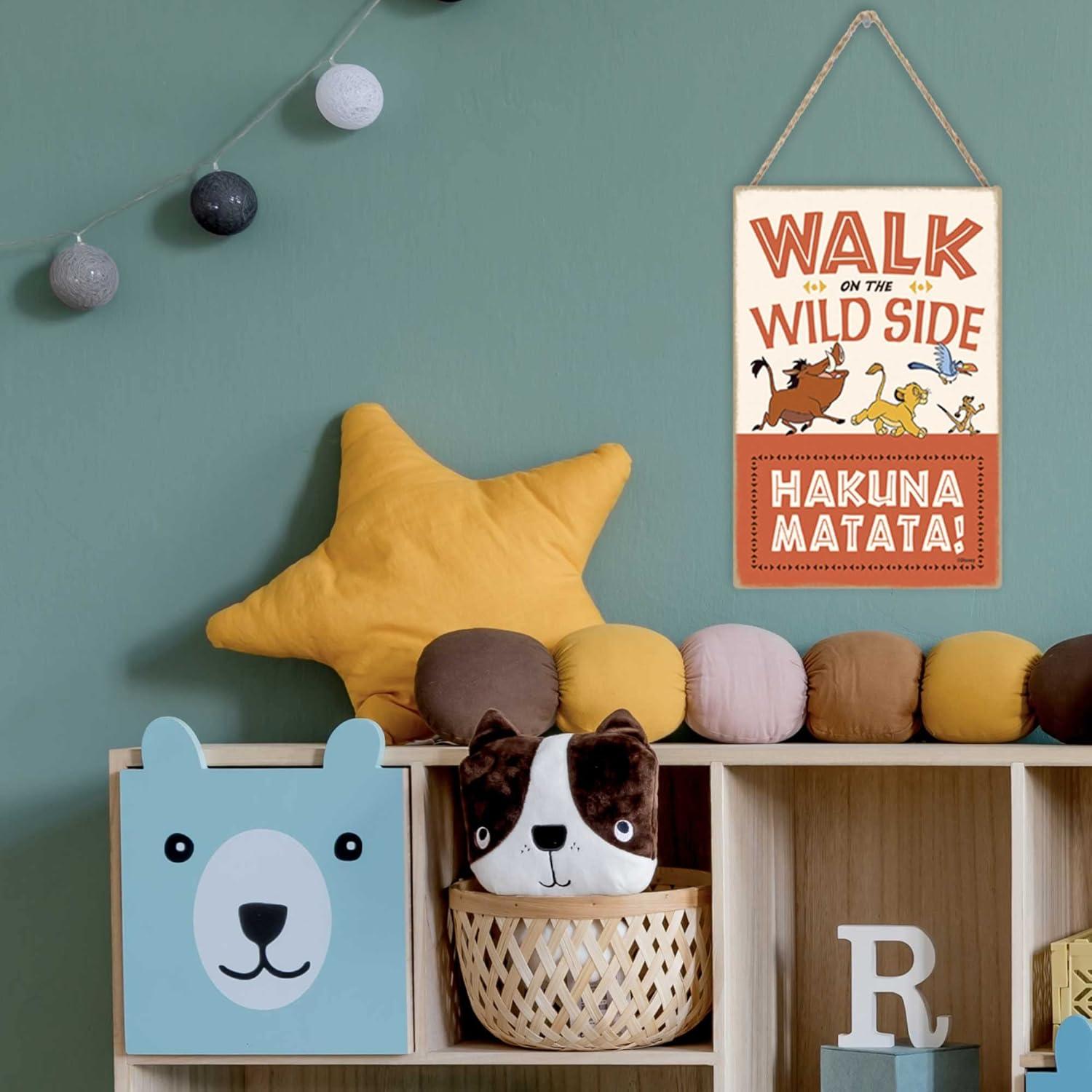 Señal Decorativa Disney El Rey León Hakuna Matata 14x21 cm