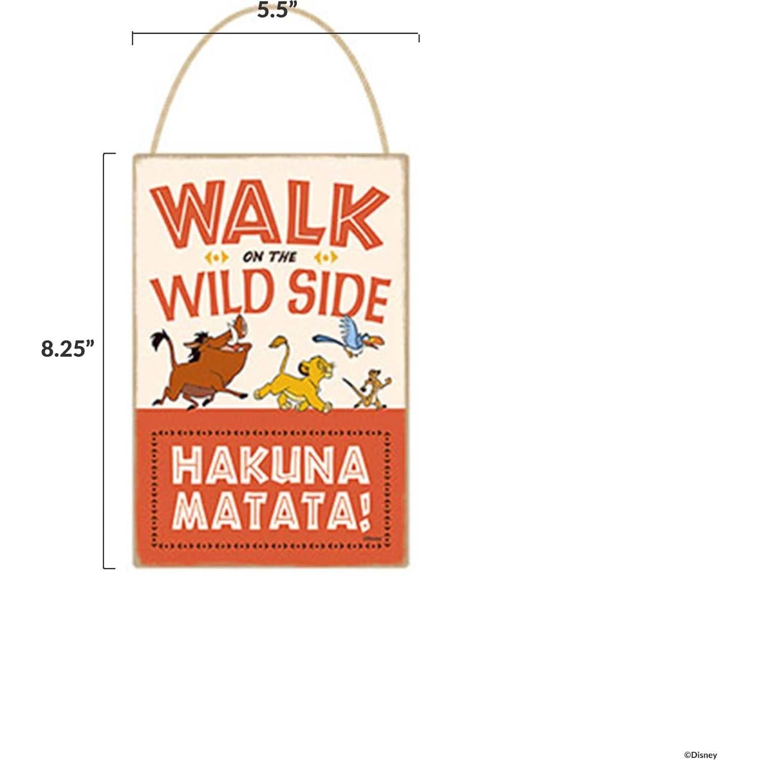 Señal Decorativa Disney El Rey León Hakuna Matata 14x21 cm