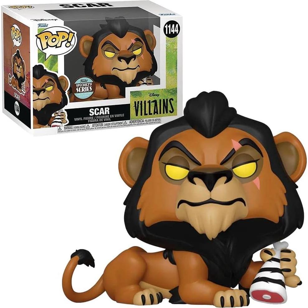 Funko Pop! Disney Villanos Scar con Carne 9,53 cm