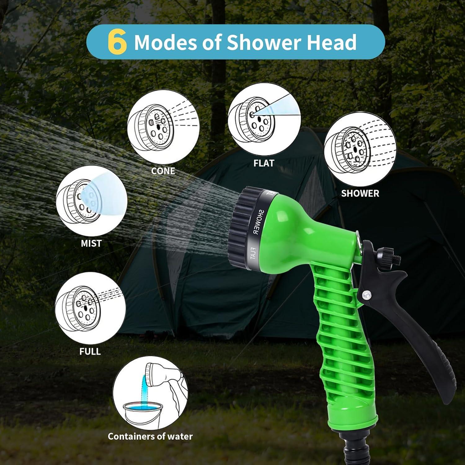 Ducha Portátil JIESIHAO 3L 7 Modos para Camping y Playa