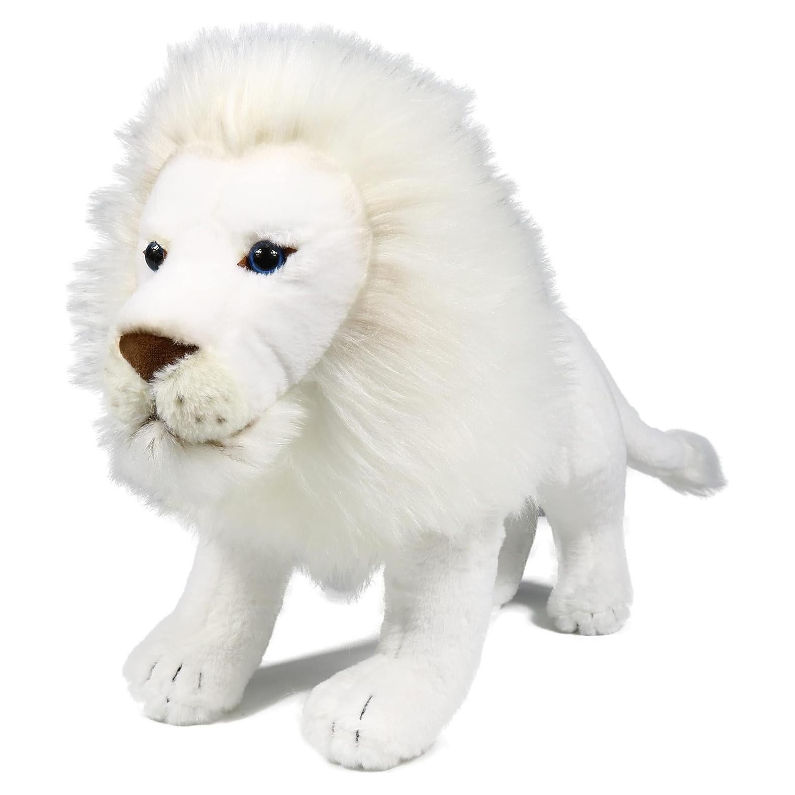 Juguete de Peluche León Blanco Rey de Hielo 40 cm Realista