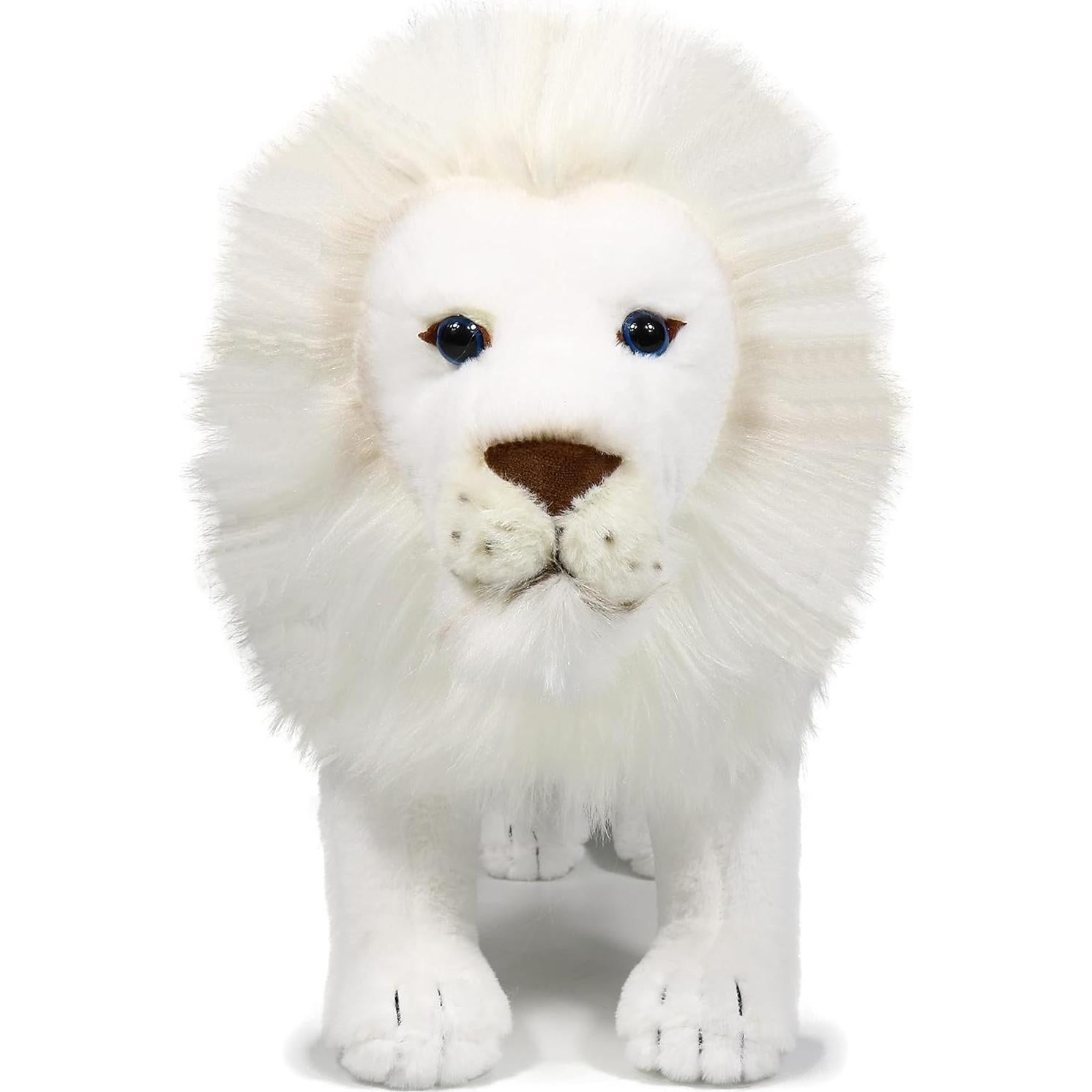 Juguete de Peluche León Blanco Rey de Hielo 40 cm Realista