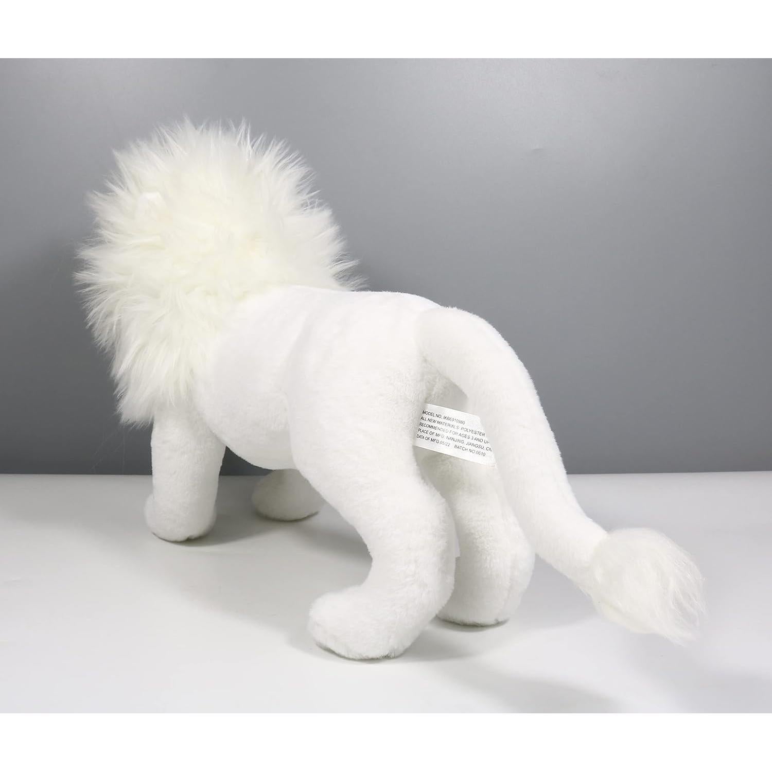 Juguete de Peluche León Blanco Rey de Hielo 40 cm Realista