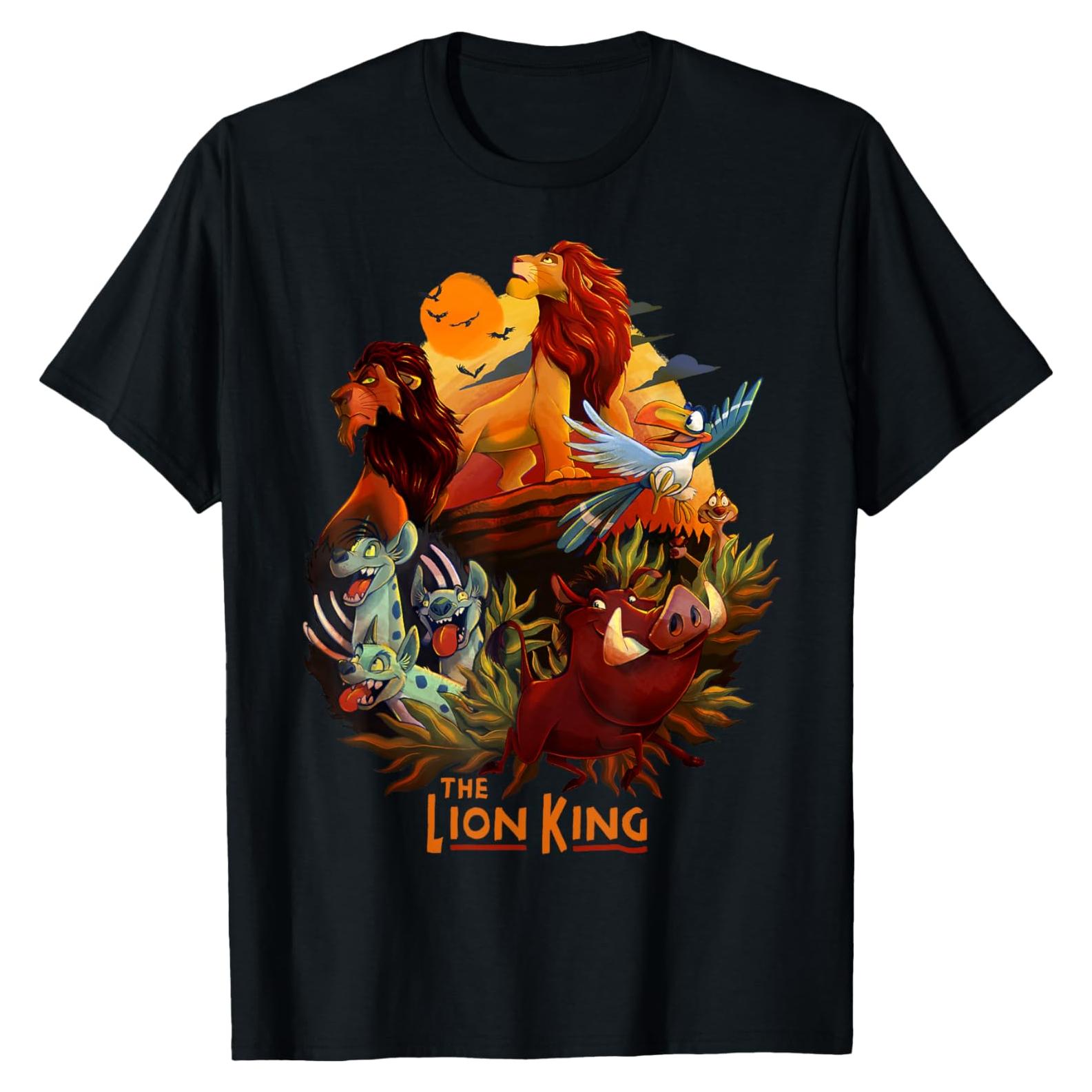 Camiseta Gráfica Rey León Disney Niño Unisex Negro
