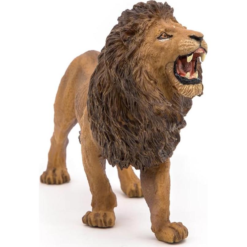 Figura de juguete león rugiente Papo 15 cm pintada a mano