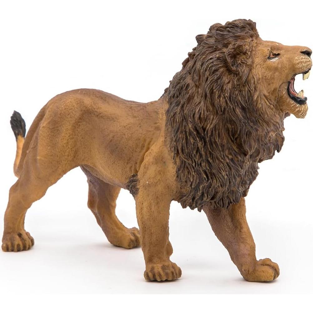 Figura de juguete león rugiente Papo 15 cm pintada a mano