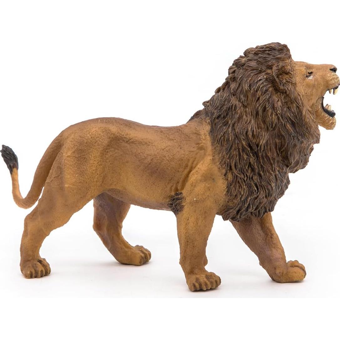 Figura de juguete león rugiente Papo 15 cm pintada a mano