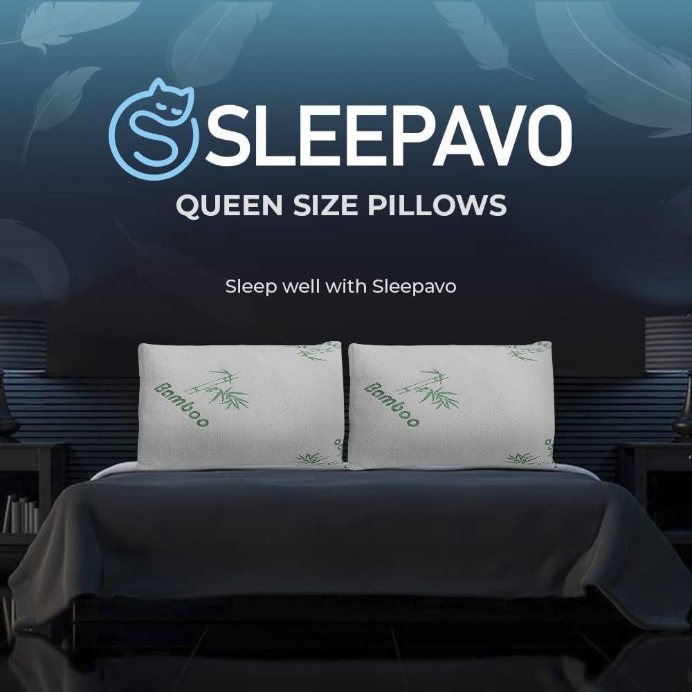 Juego de 2 almohadas viscoelásticas Sleepavo tamaño queen