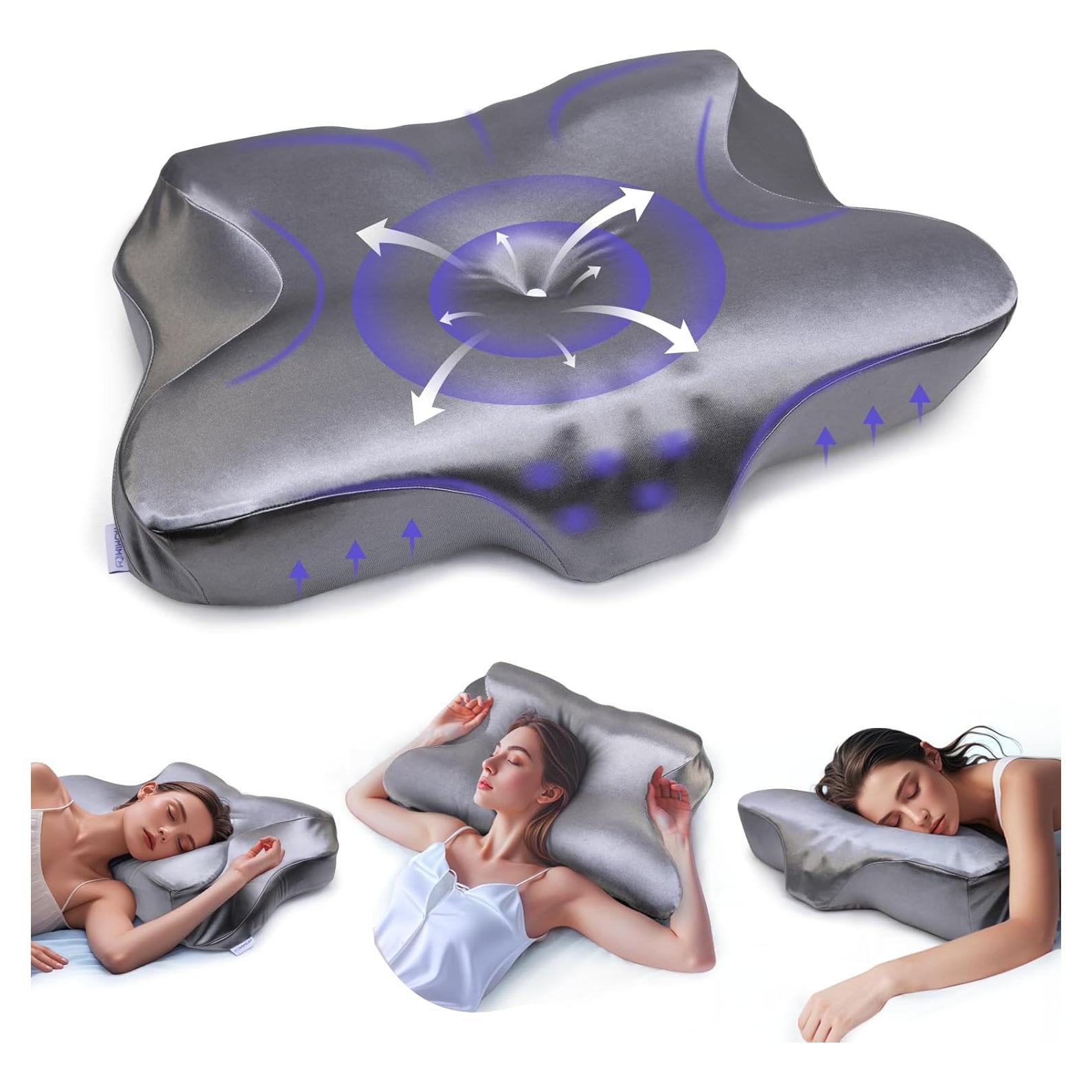 Almohada Cervical MIMCAT Refrigerante Espuma de Memoria 35.6x62.7cm