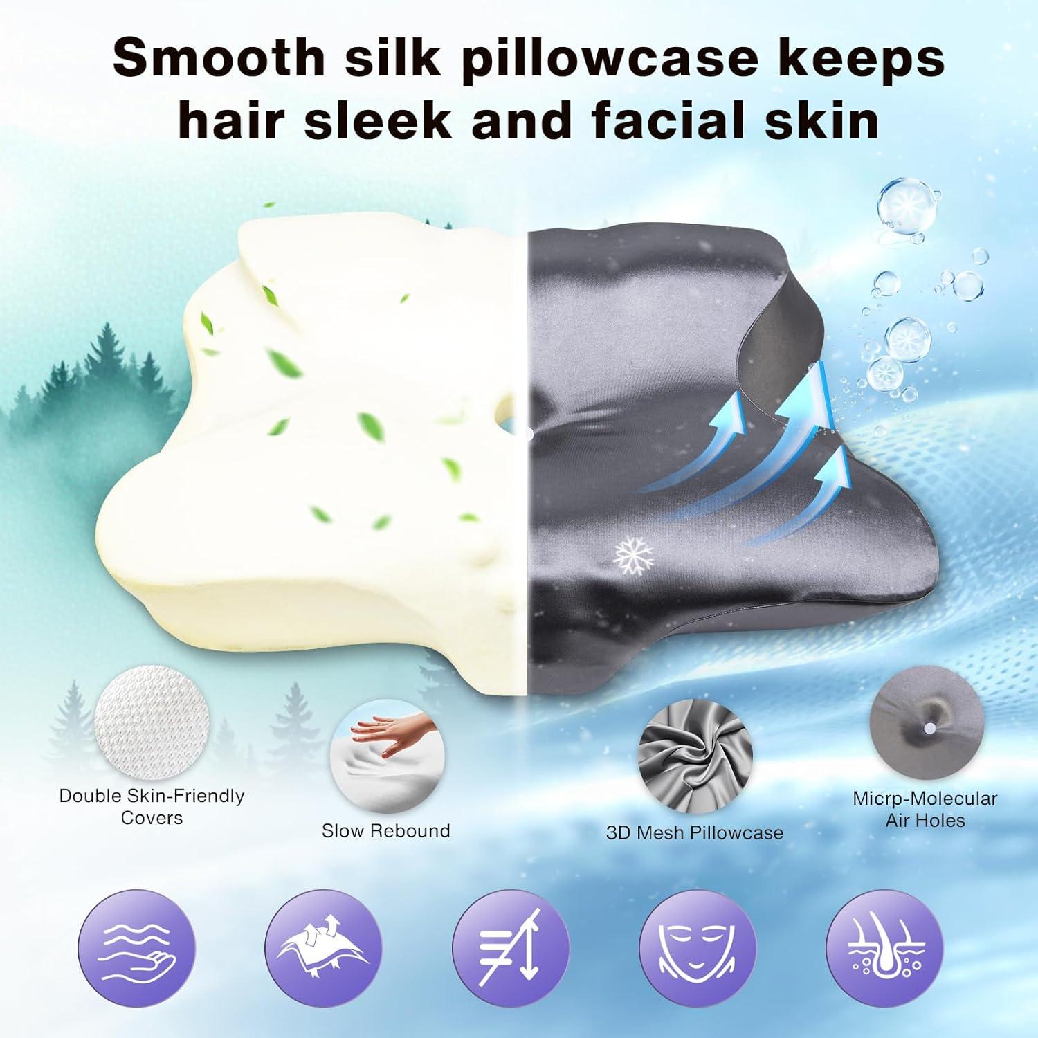 Almohada Cervical MIMCAT Refrigerante Espuma de Memoria 35.6x62.7cm