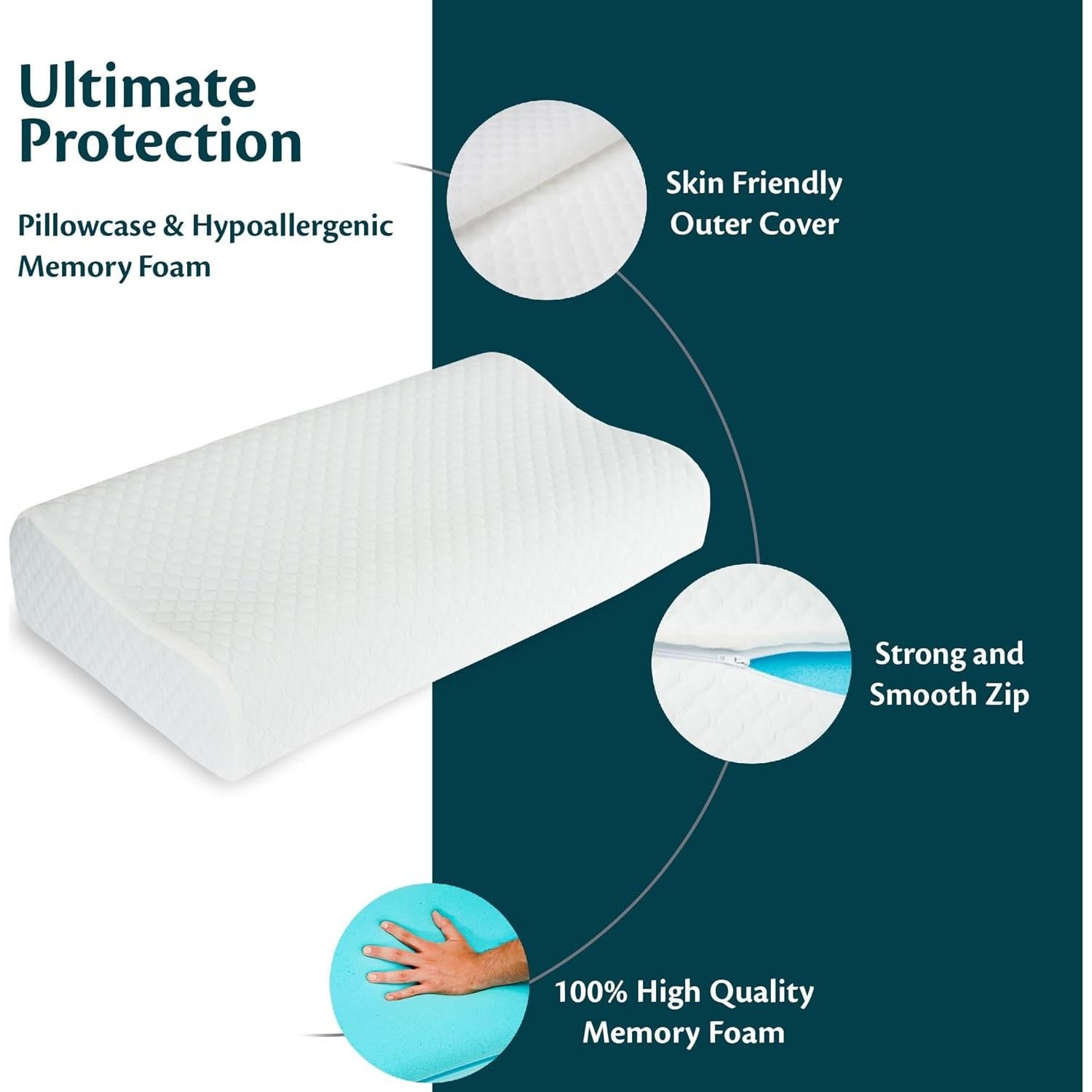 Almohada Cervical Ortopédica Flowen 60x35 cm Ajustable