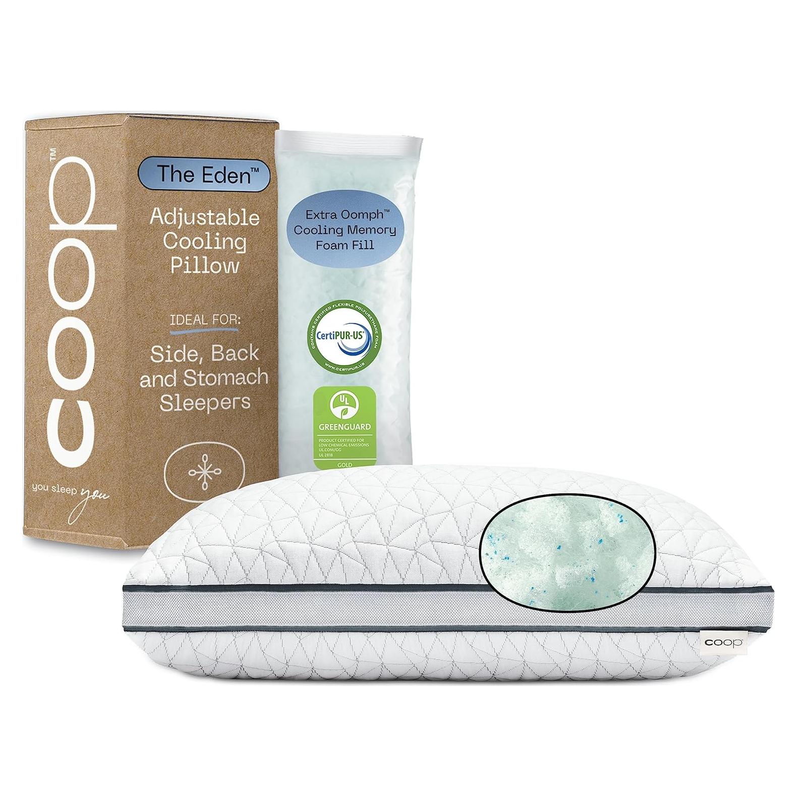 Almohada Coop Home Goods Eden Queen Ajustable Viscoelástica