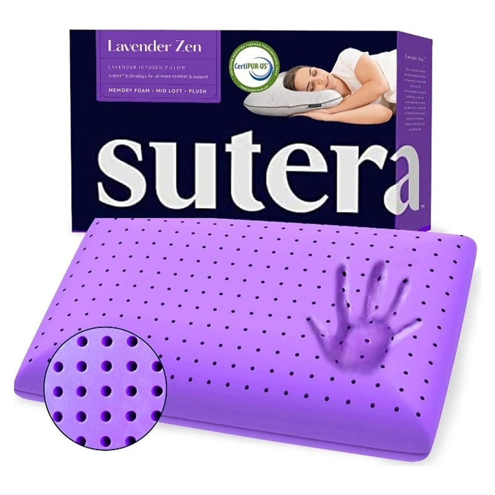 Almohada de Espuma de Memoria SUTERA Lavanda Zen 40,6 cm