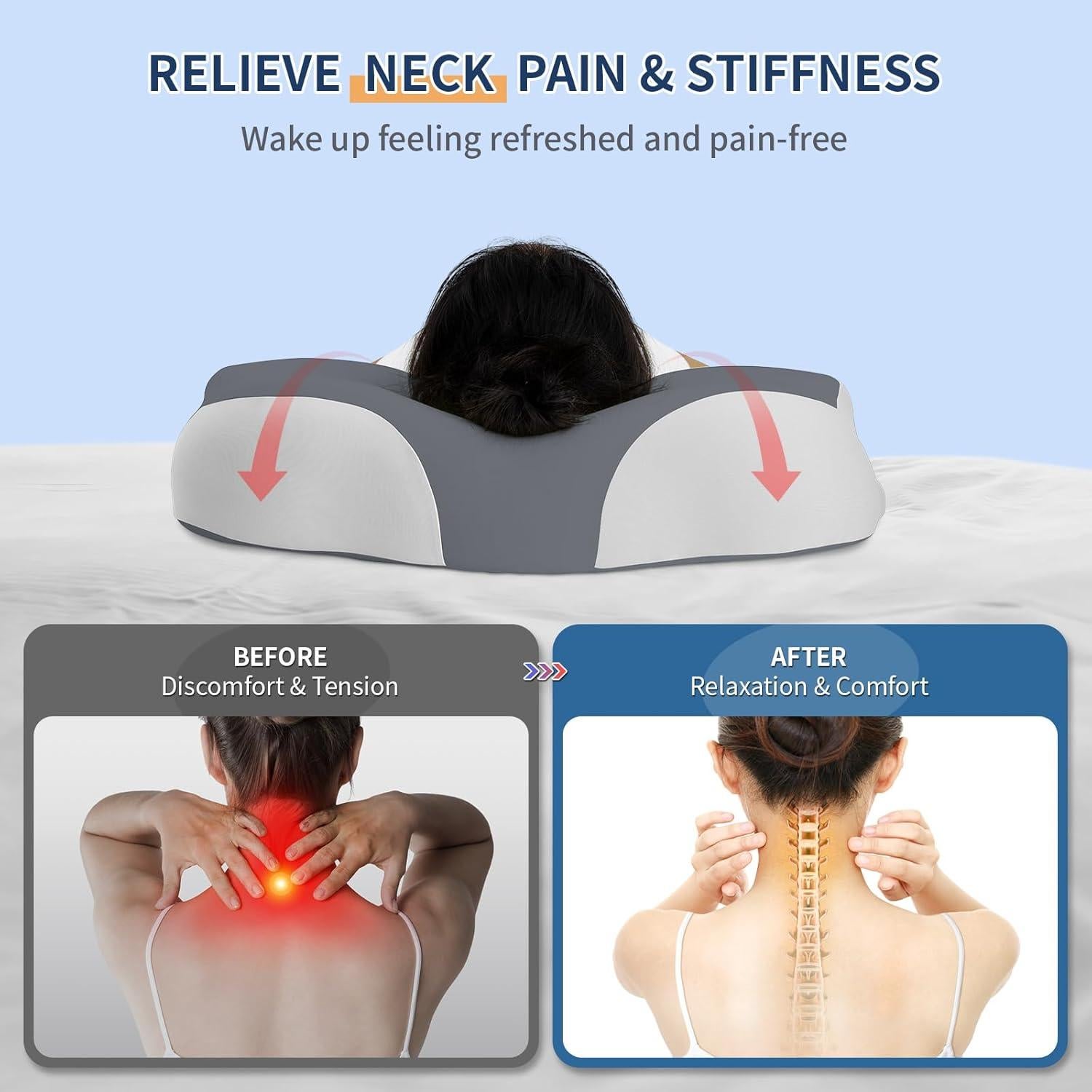 Almohada Cervical Warmstar YWZ002 Ergonómica con Enfriamiento