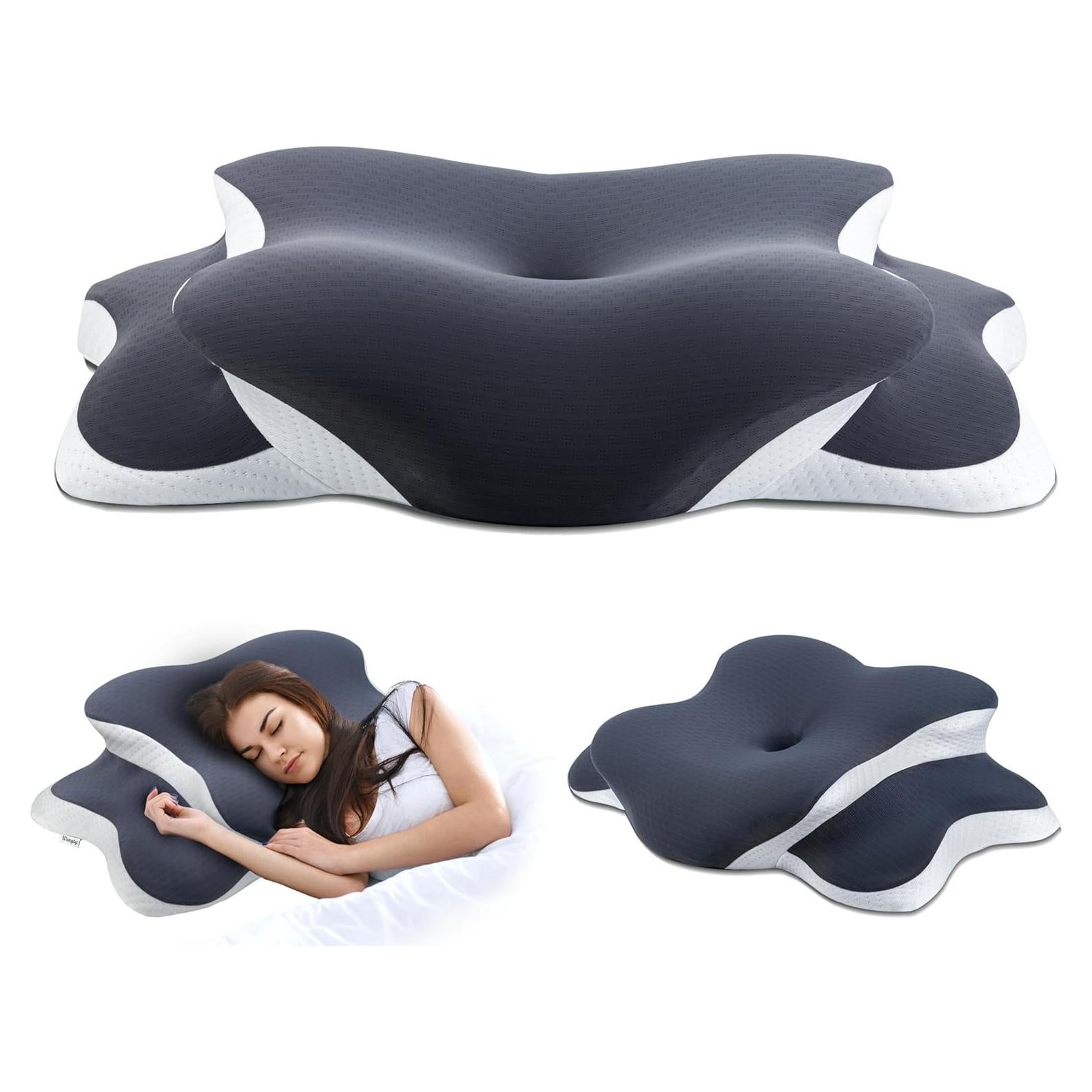 Almohada Ortopédica WENGTY Espuma Memoria 62.5x37 cm Gris
