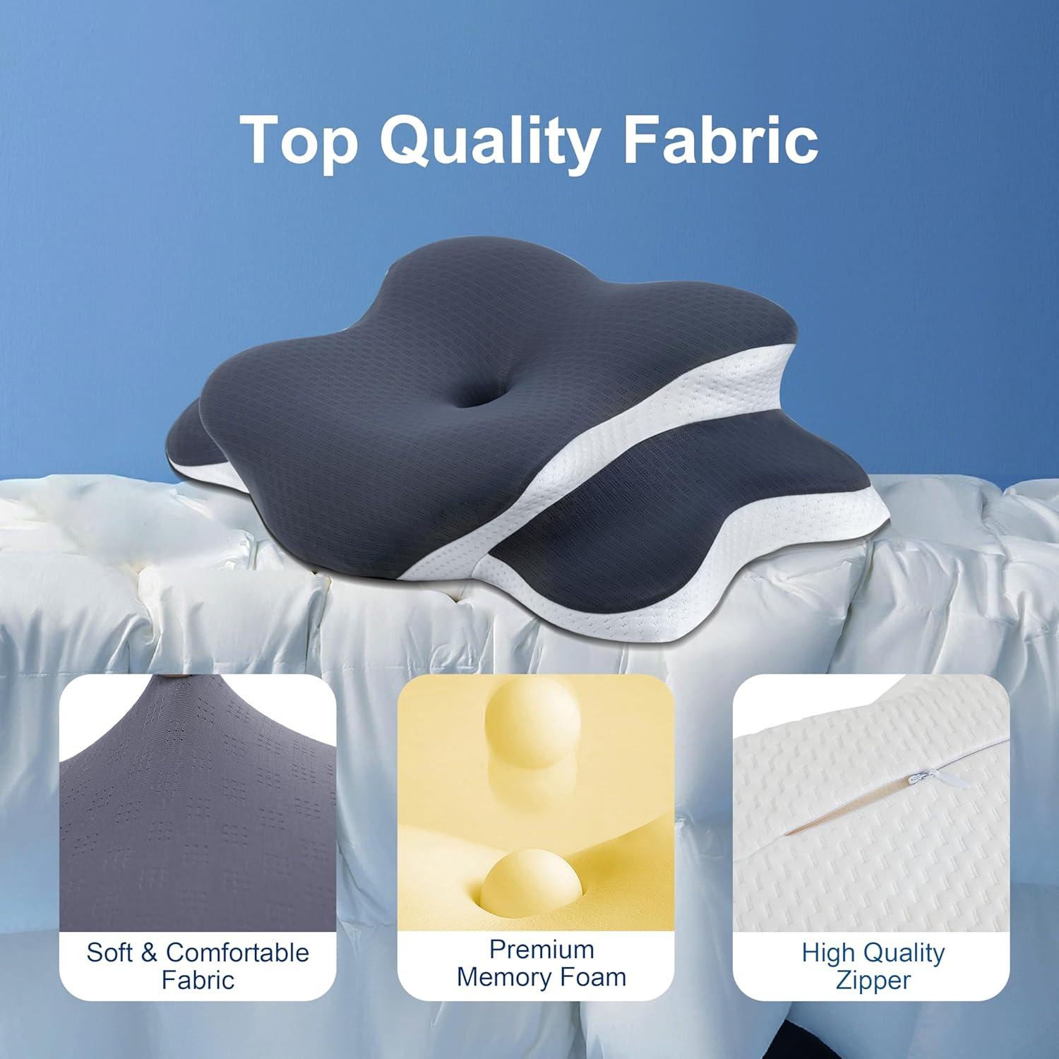 Almohada Ortopédica WENGTY Espuma Memoria 62.5x37 cm Gris