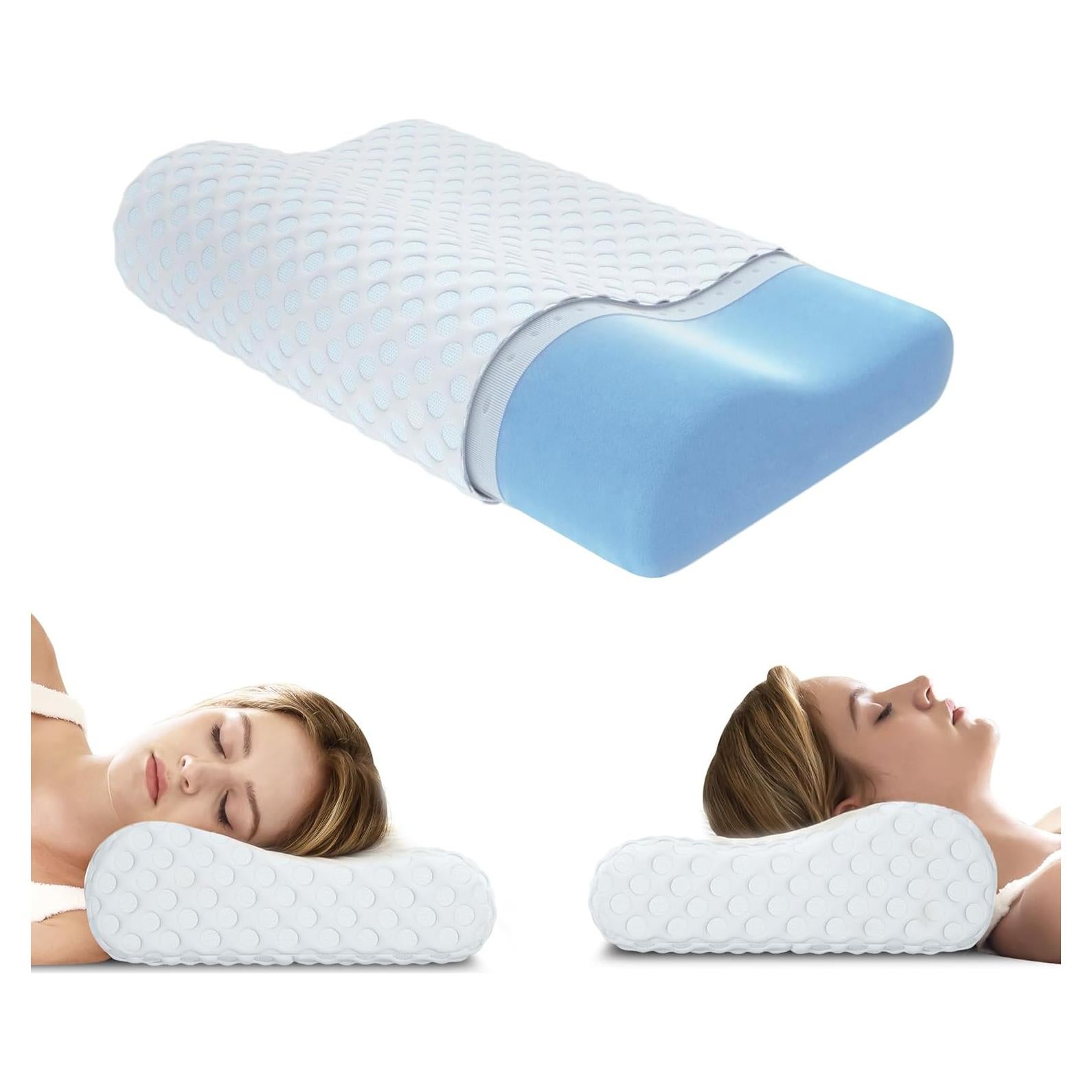 Almohada de Cuello Viscoelástica AMICLIBER Suave 61x35 cm