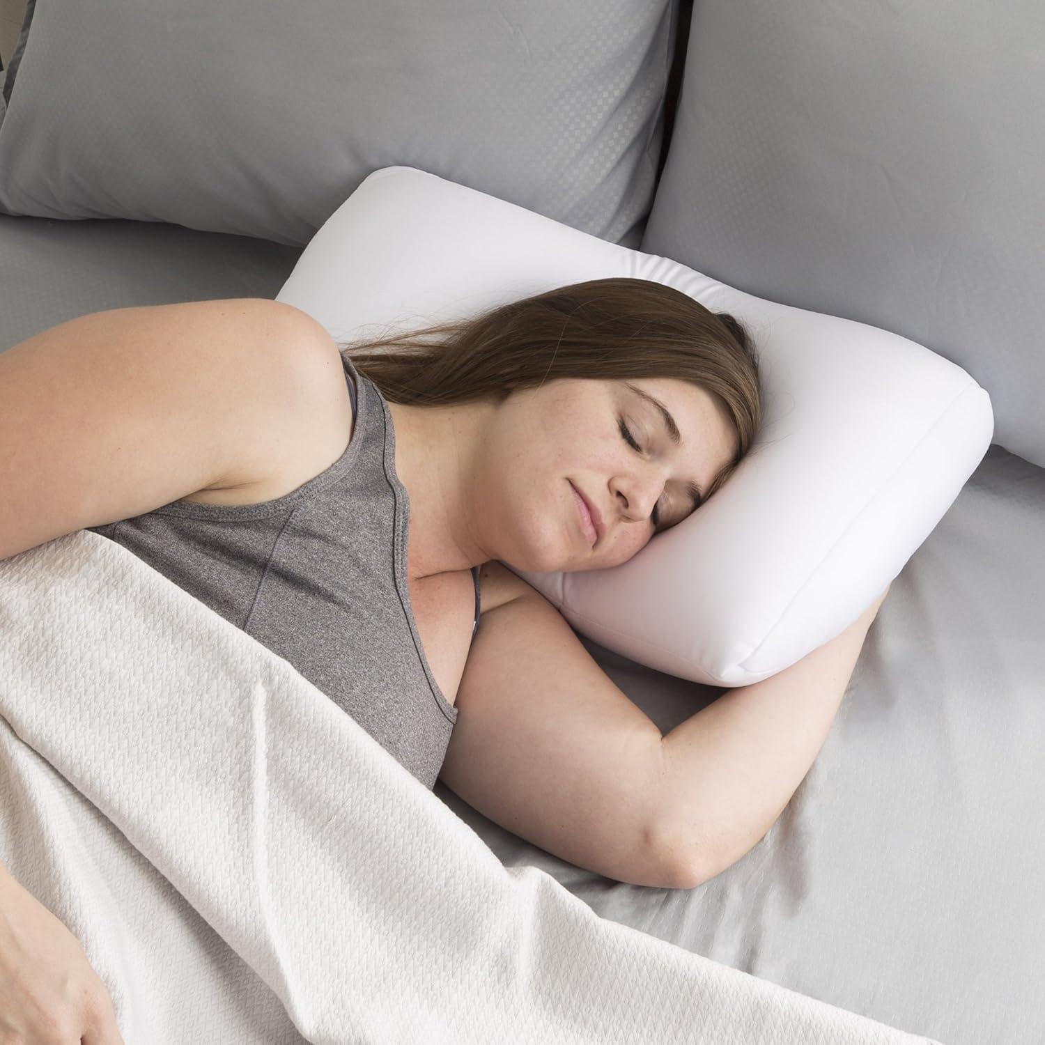 Almohada de Microperlas Remedio Blanca para Dormir y Viajar