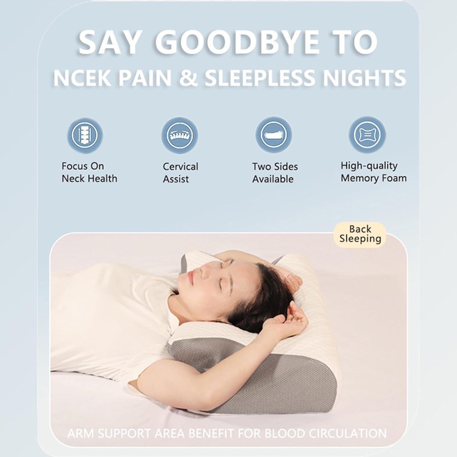 Almohada Ergonómica Fagofid de Espuma Viscoelástica Negra