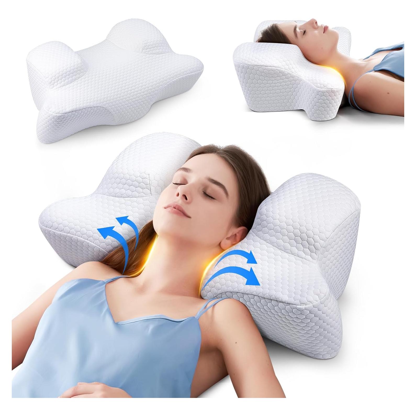 Almohada Cervical Benazcap Espuma de Memoria 55.88x33.02cm Blanca