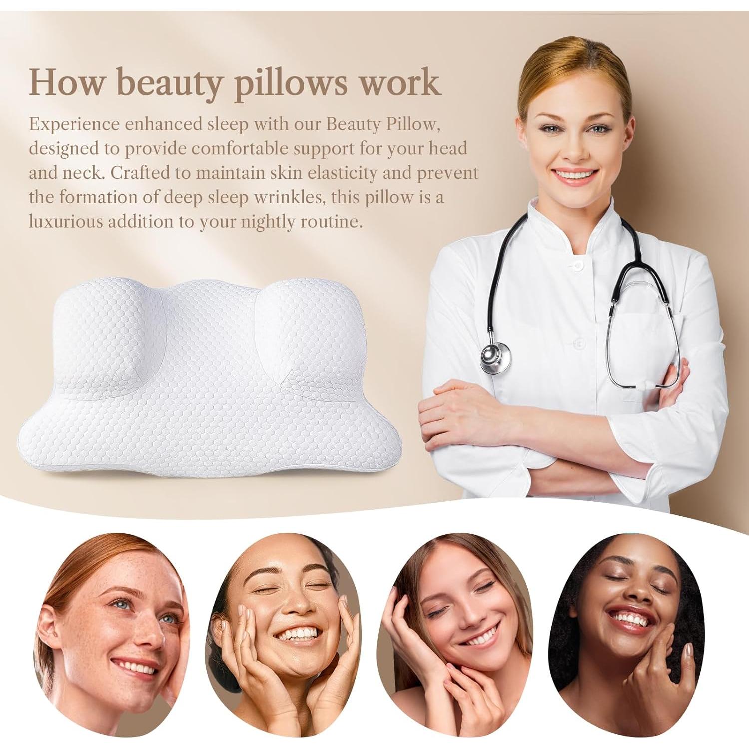 Almohada Cervical Benazcap Espuma de Memoria 55.88x33.02cm Blanca