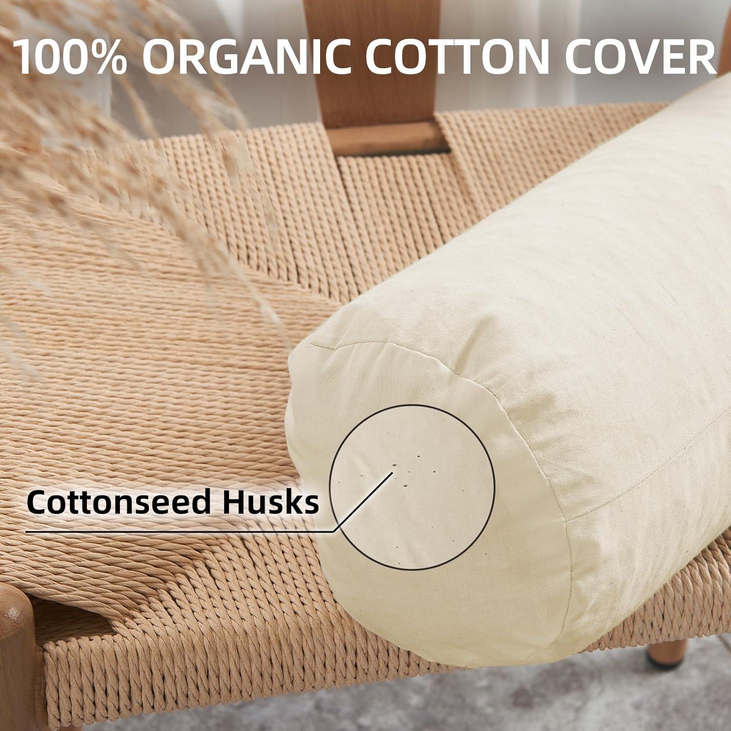 Almohada Cilíndrica Ajustable LOFE de Trigo Sarraceno 17x15 cm