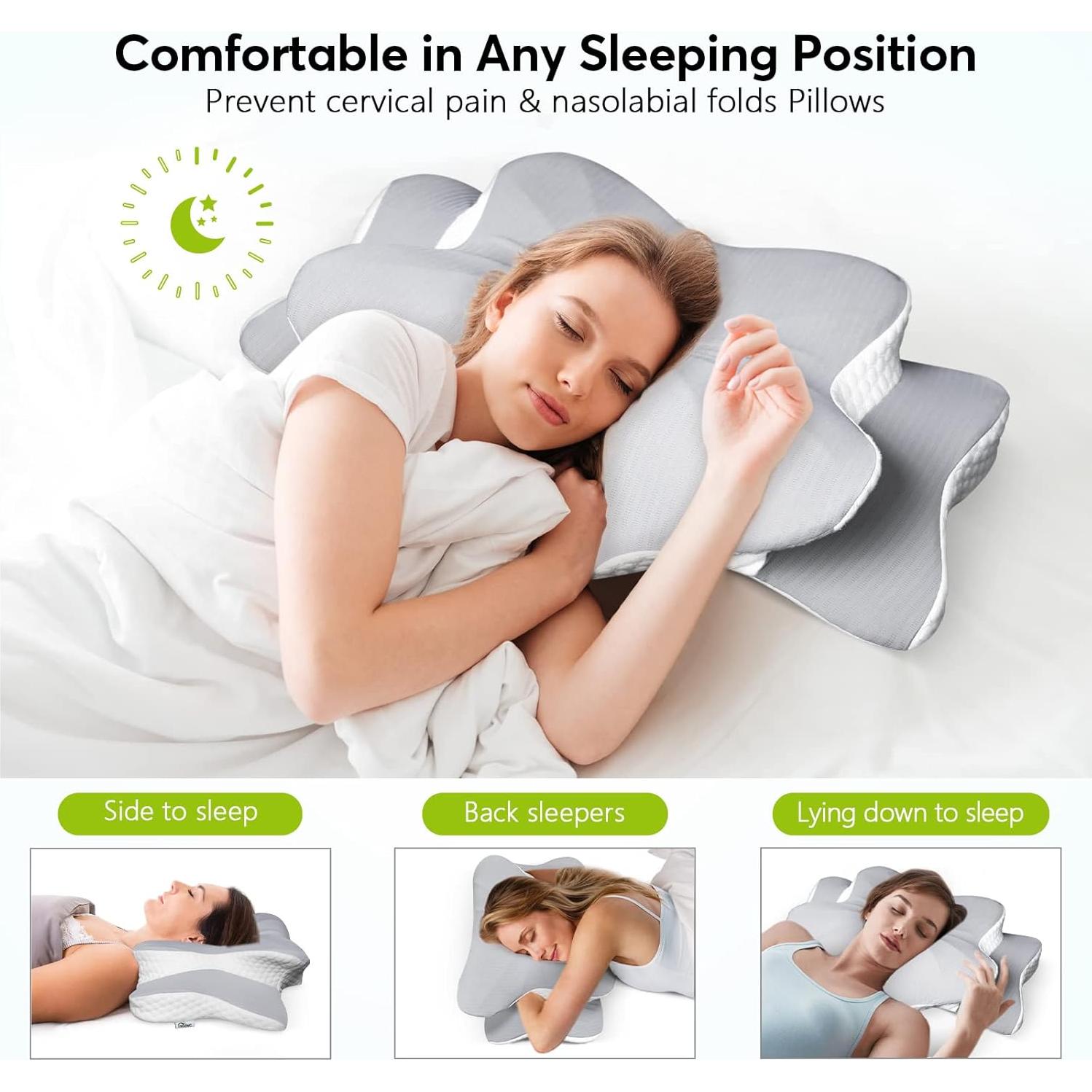 Almohada Cervical Voovc Ergonomica Espuma Viscoelástica 60D