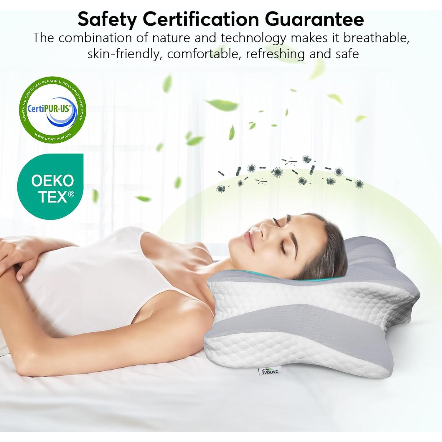 Almohada Cervical Voovc Ergonomica Espuma Viscoelástica 60D