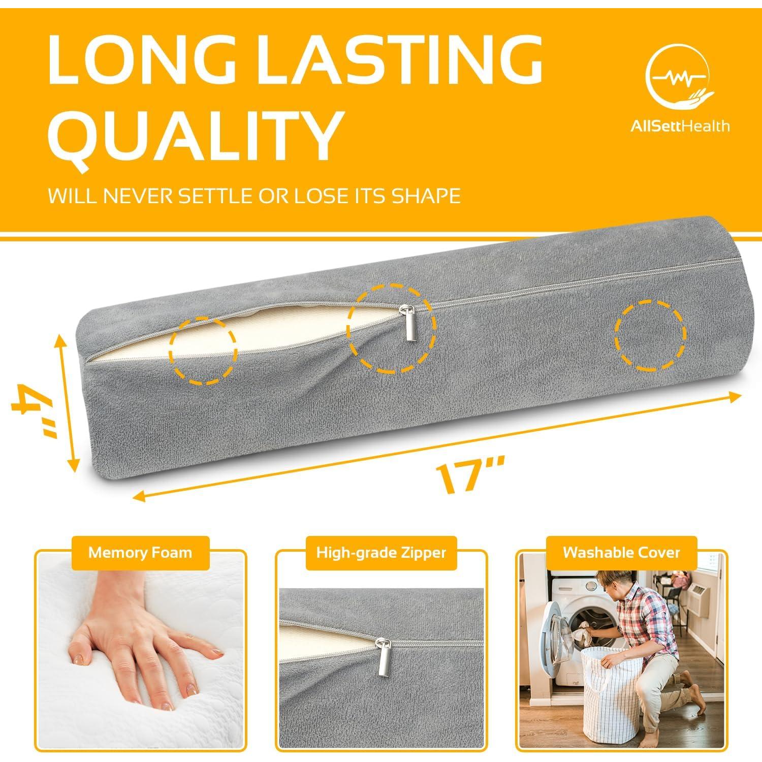 Almohadas Cilíndricas Cervical AllSett Health 2 Pack 43x10 cm